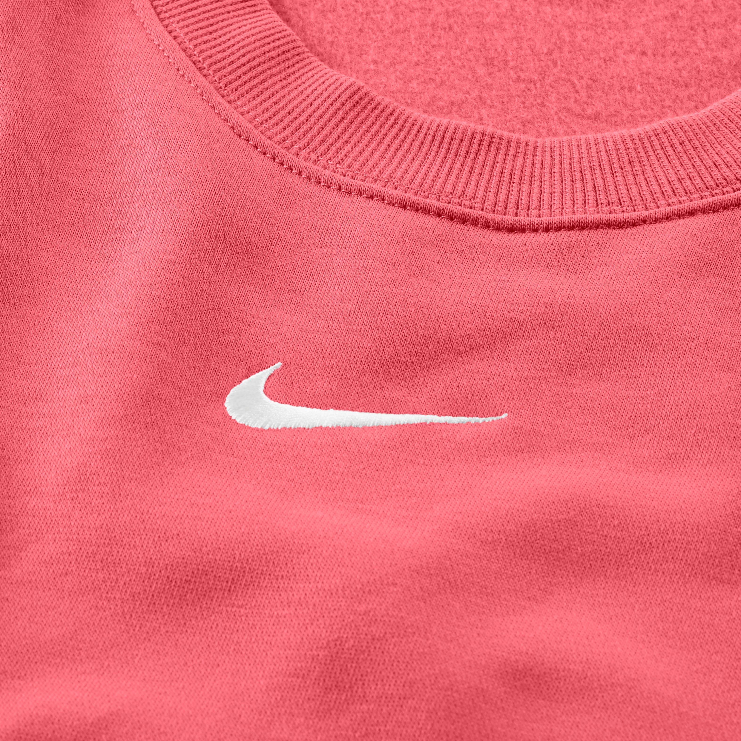Nike Women's Sportswear Phoenix Fleece Oversized Crewneck Sweatshirt - PINK Thumbnail View 6