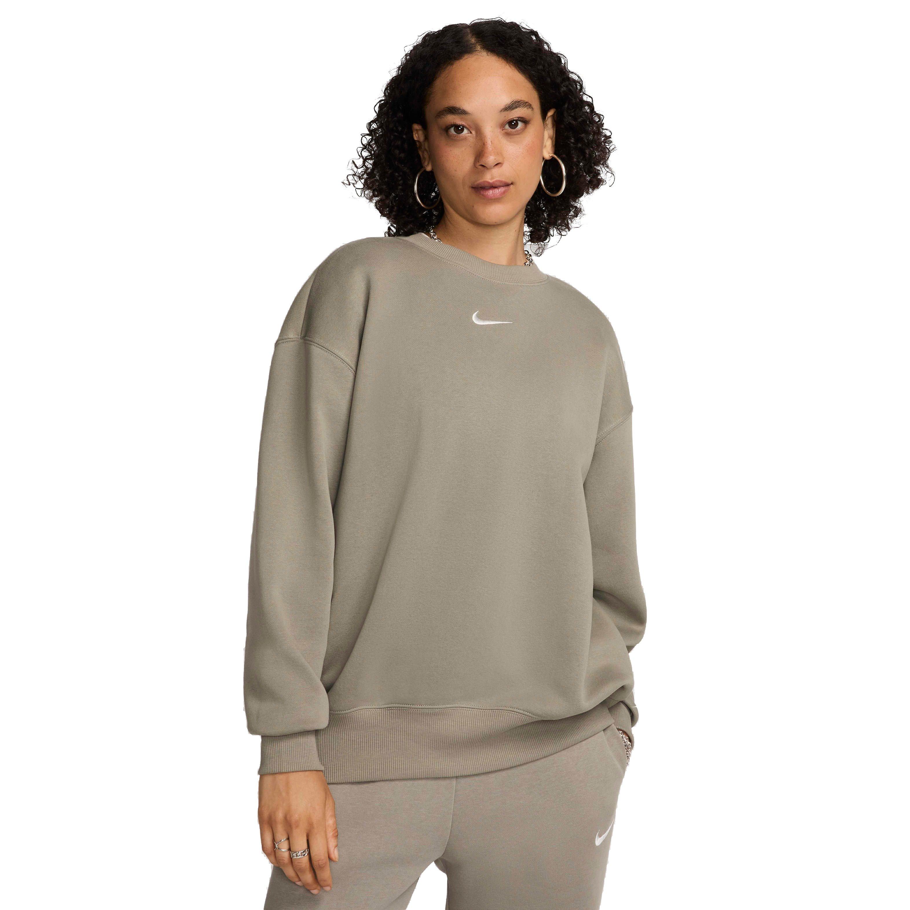 Nike Women's Sportswear Phoenix Brushed Fleece Oversized Crewneck Sweatshirt - GREEN Thumbnail View 1