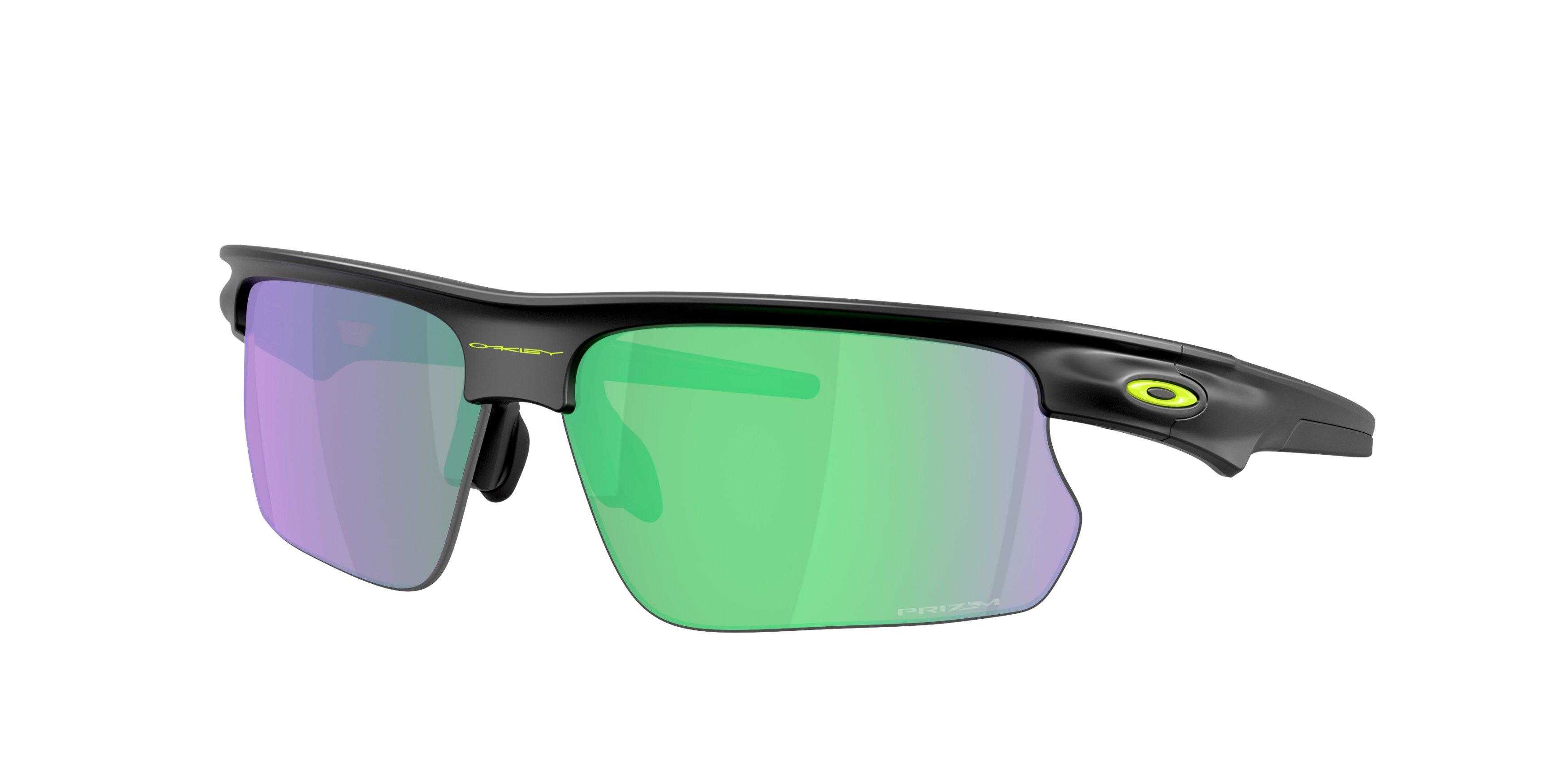 Oakley BiSphaera Prizm Road Jade Sunglasses - Matte Black - BLACK/GREEN Thumbnail View 1
