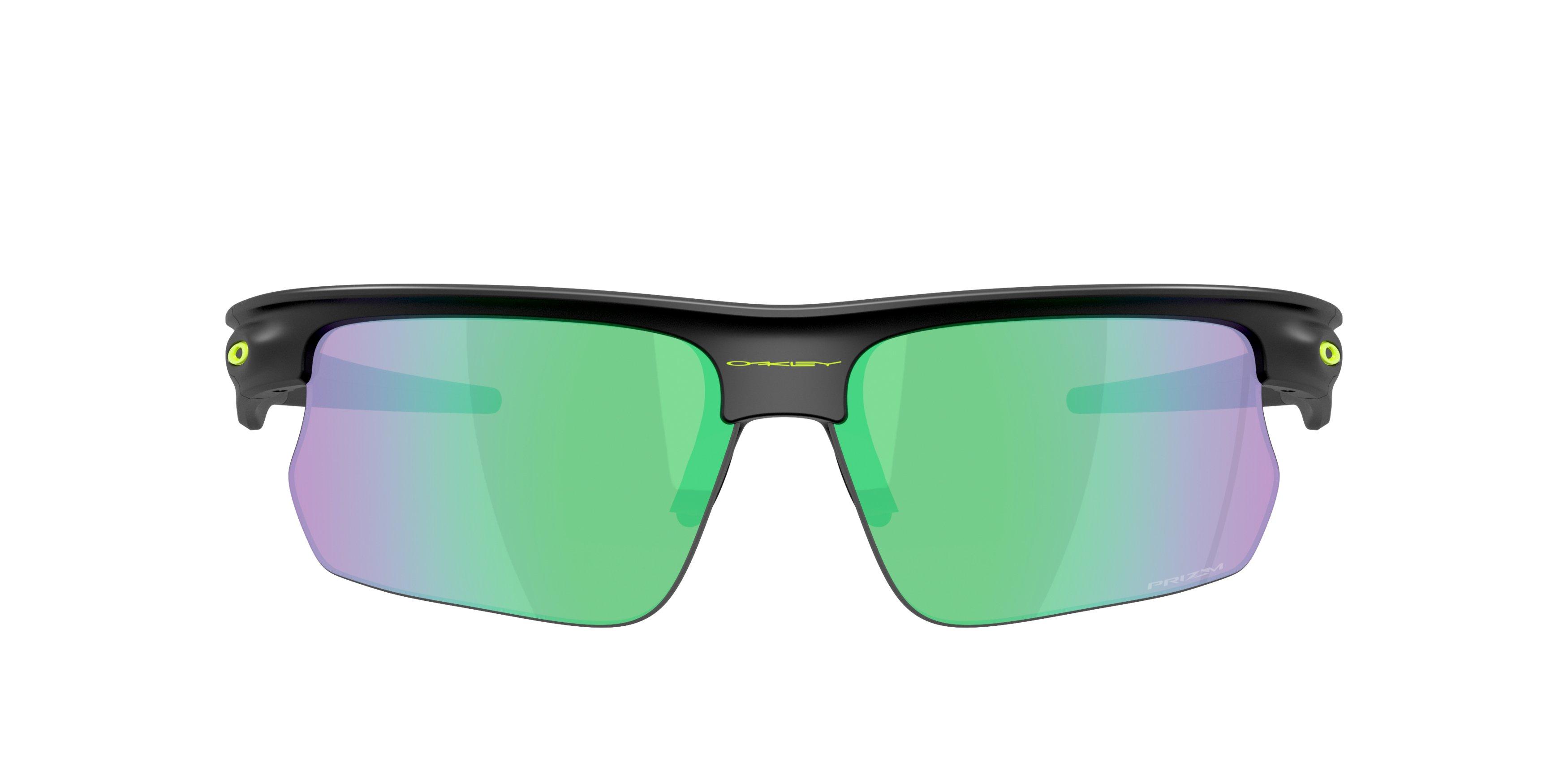 Oakley BiSphaera Prizm Road Jade Sunglasses - Matte Black - BLACK/GREEN Thumbnail View 3