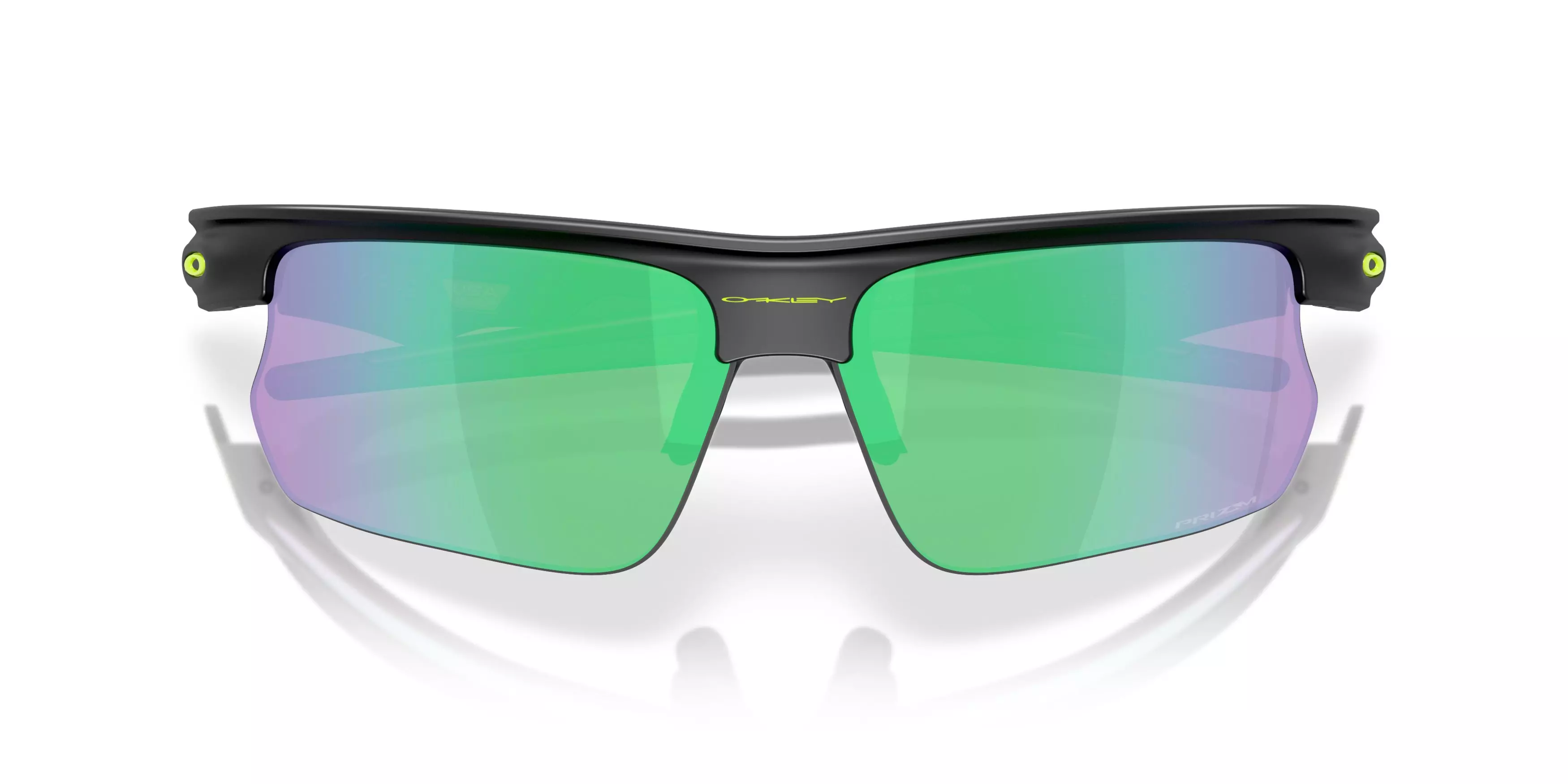 Oakley BiSphaera Prizm Road Jade Sunglasses - Matte Black - BLACK/GREEN