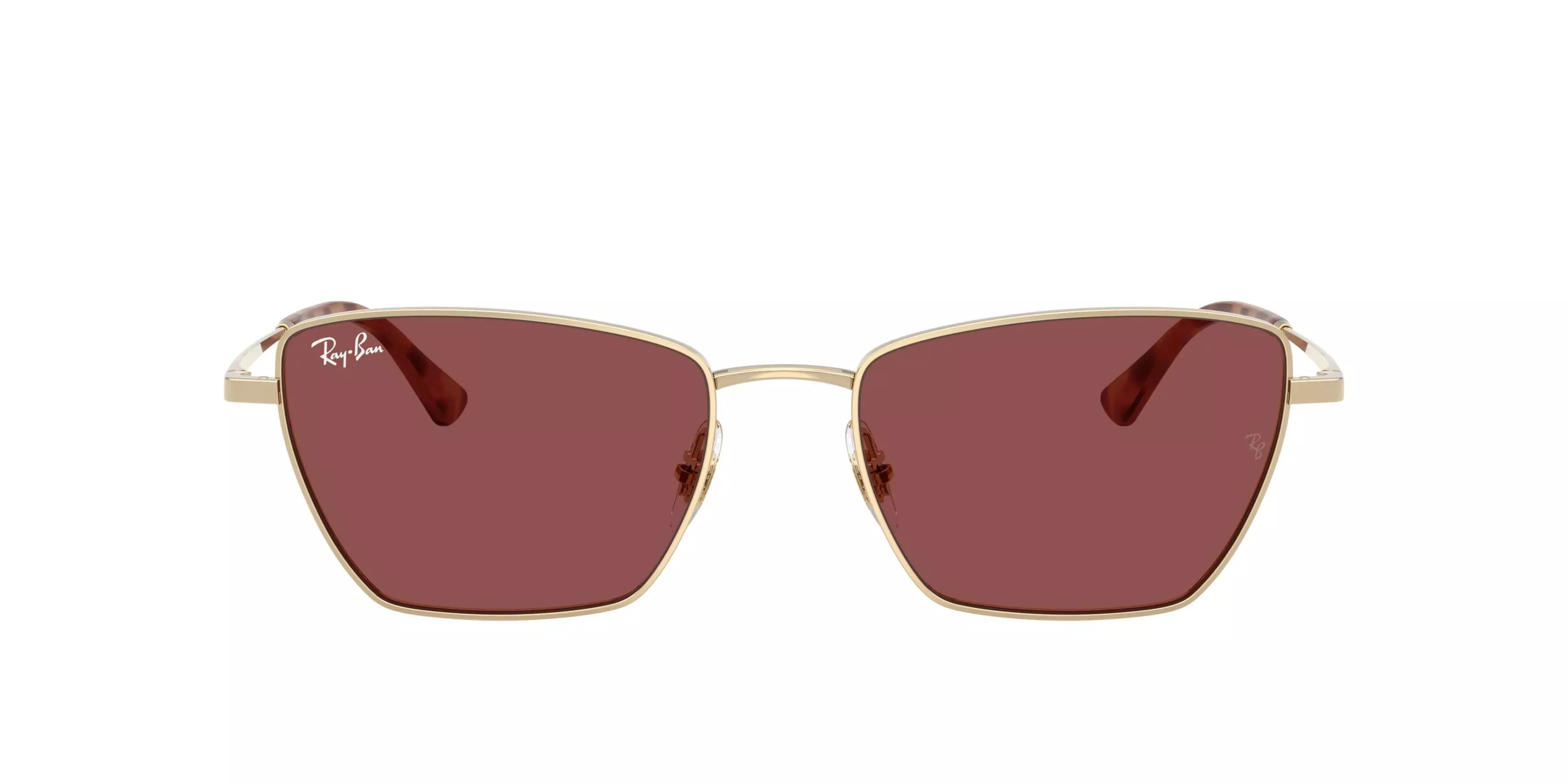 Ray-Ban Drea Bio-Based Dark Violet Sunglasses &ndash; Polished Pale Gold - GOLD/PURPLE