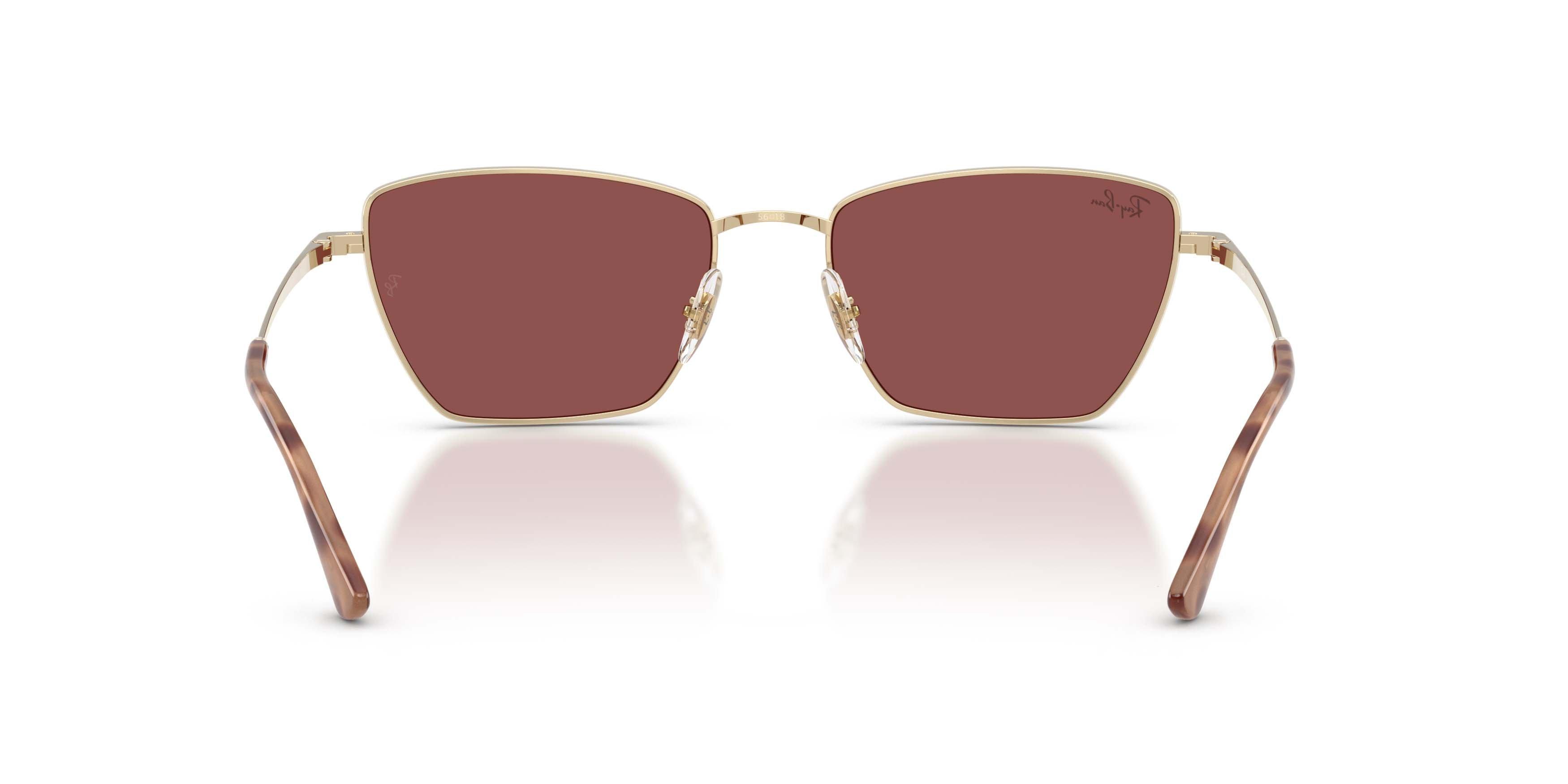 Ray-Ban Drea Bio-Based Dark Violet Sunglasses &ndash; Polished Pale Gold - GOLD/PURPLE Thumbnail View 4