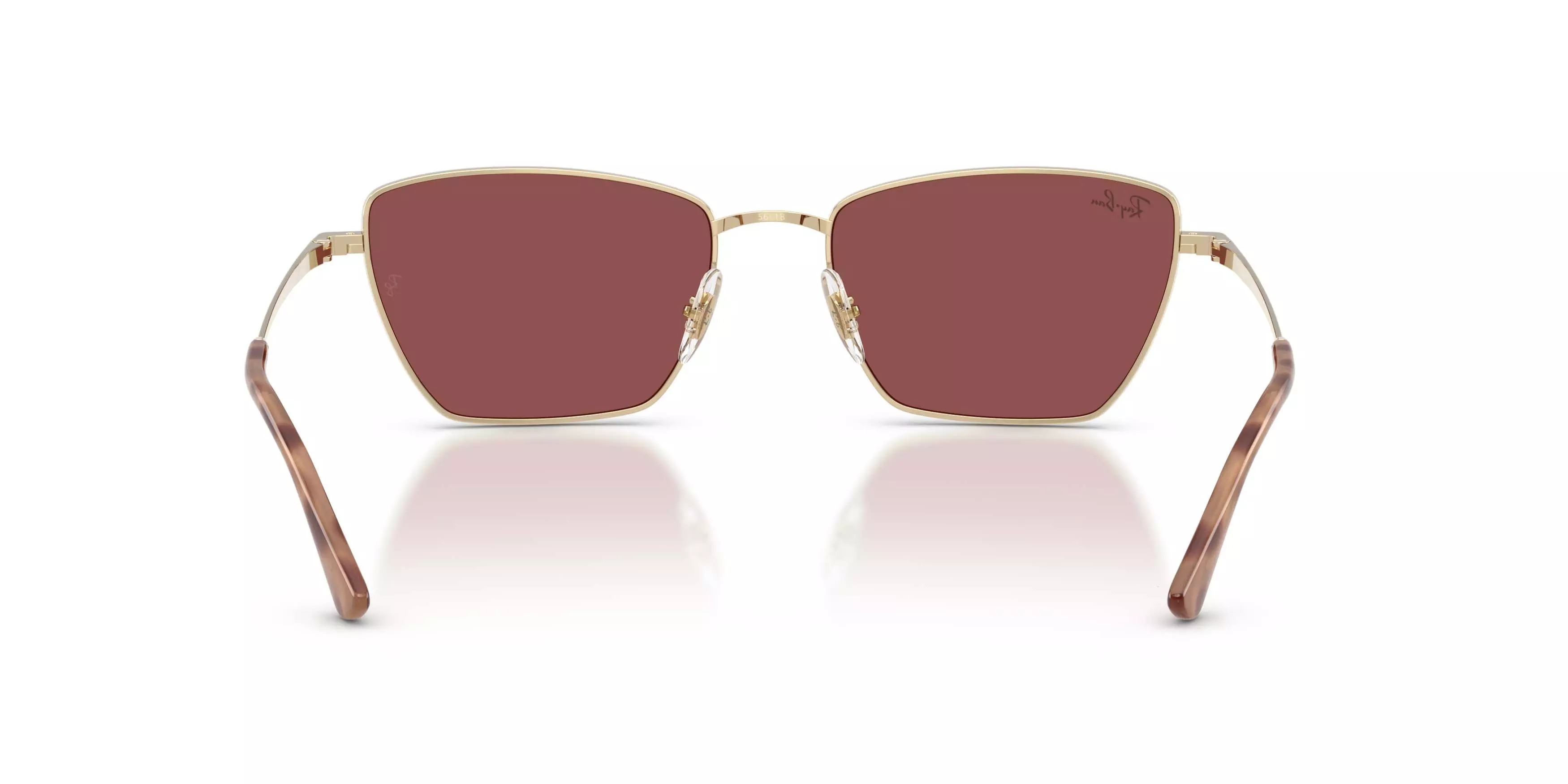 Ray-Ban Drea Bio-Based Dark Violet Sunglasses &ndash; Polished Pale Gold - GOLD/PURPLE