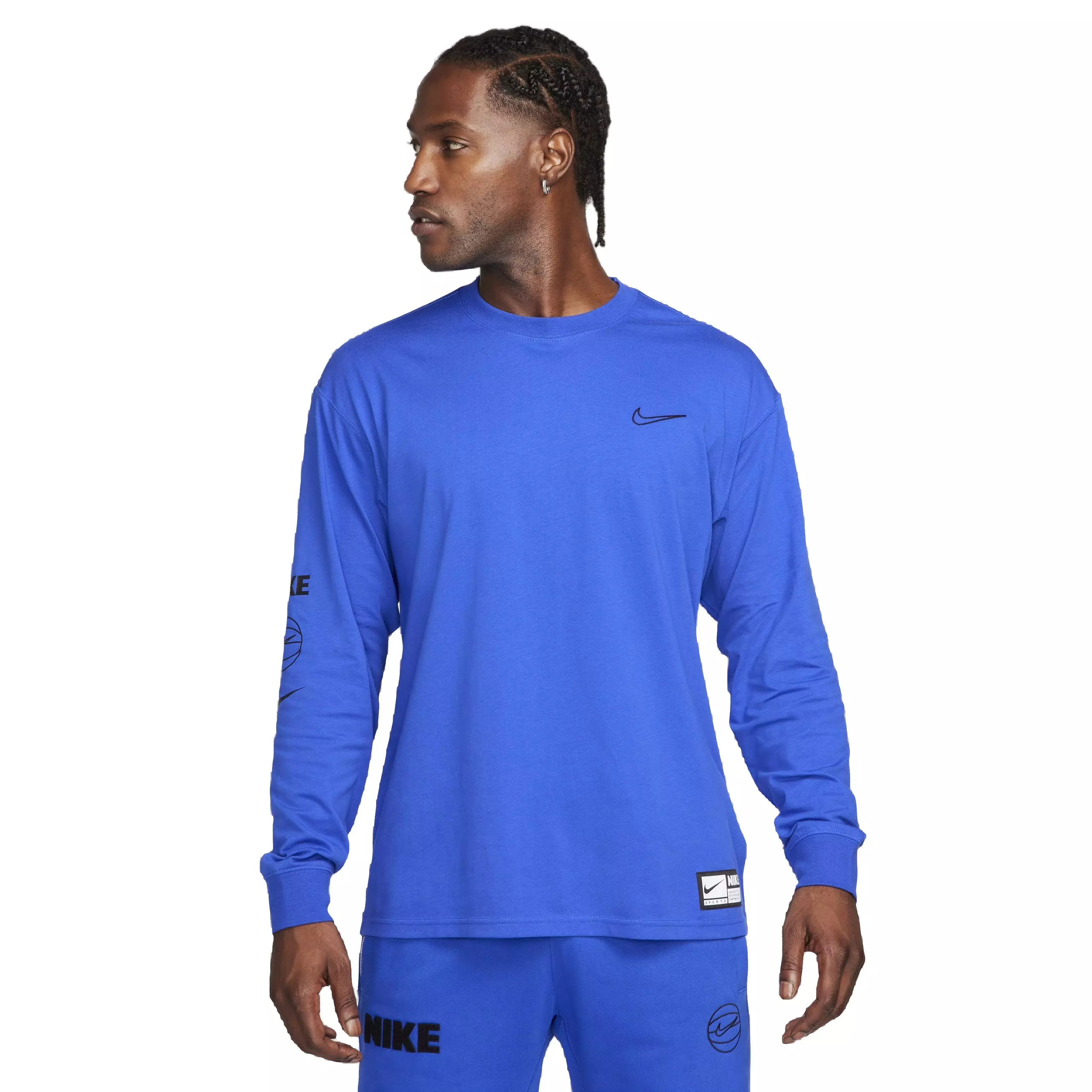Nike Men's Max90 Long-Sleeve Basketball T-Shirt - BLUE