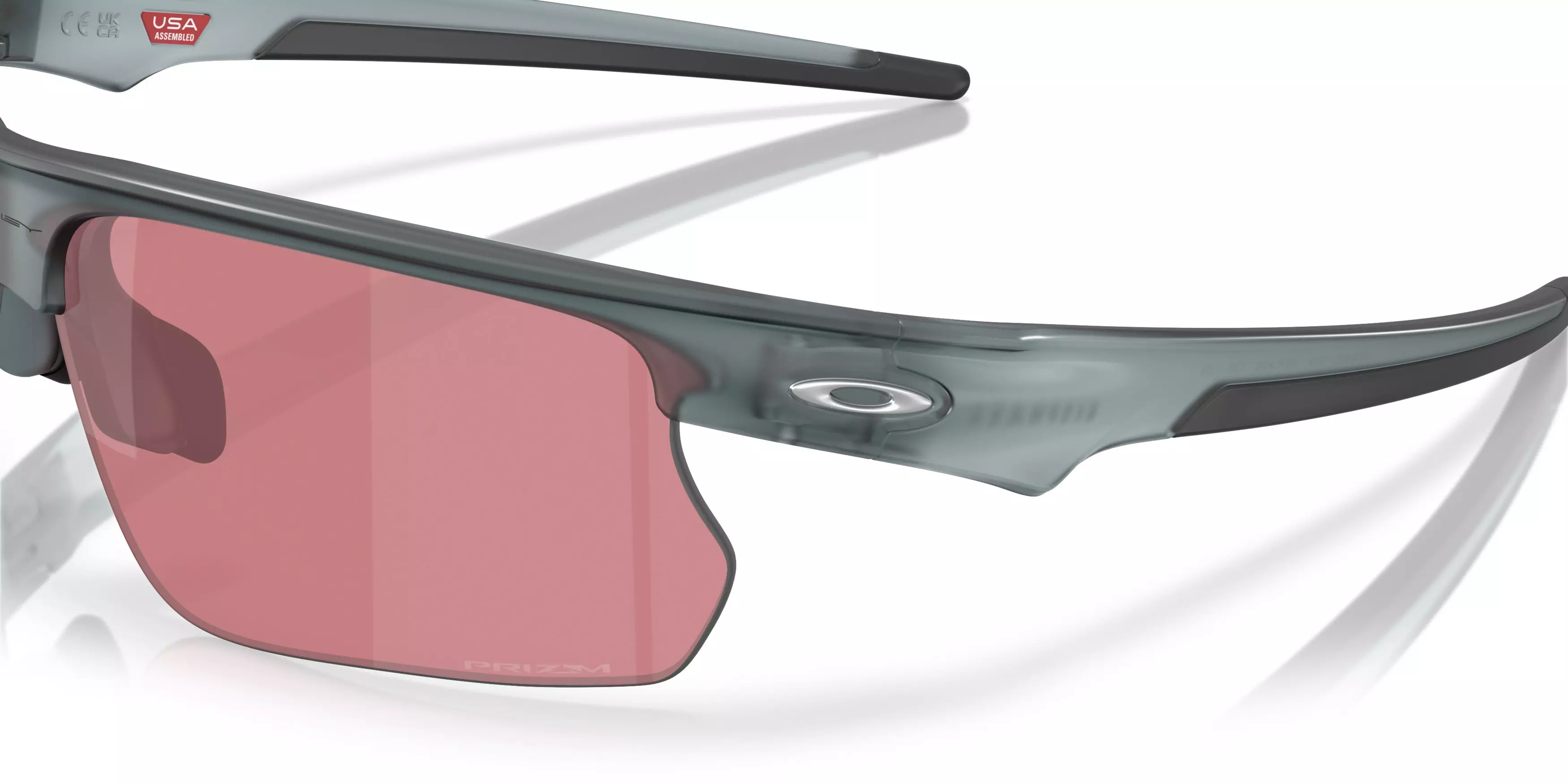 Oakley BiSphaera Prizm Dark Golf Sunglasses - Matte Grey - GREY/RED