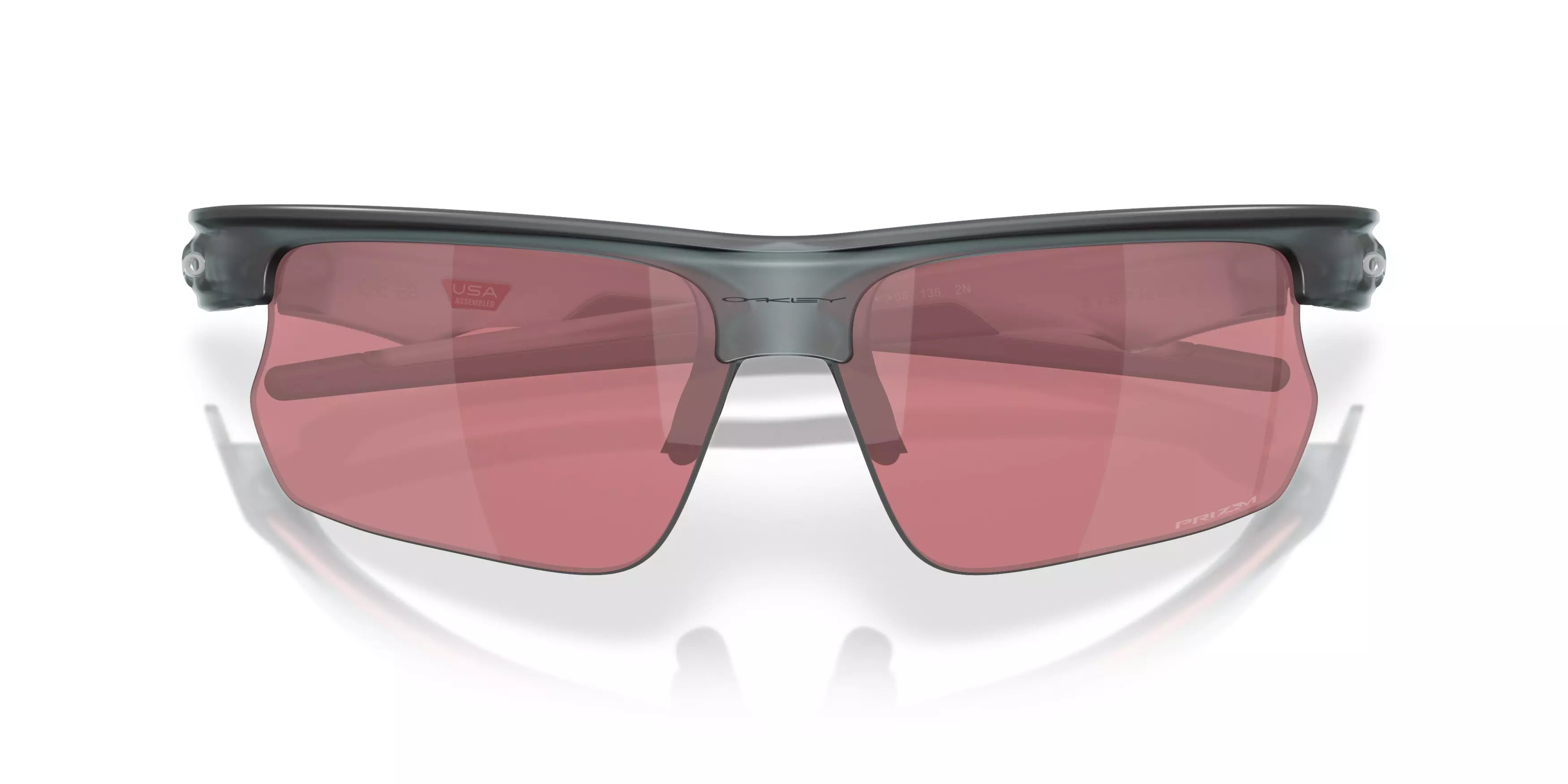 Oakley BiSphaera Prizm Dark Golf Sunglasses - Matte Grey - GREY/RED