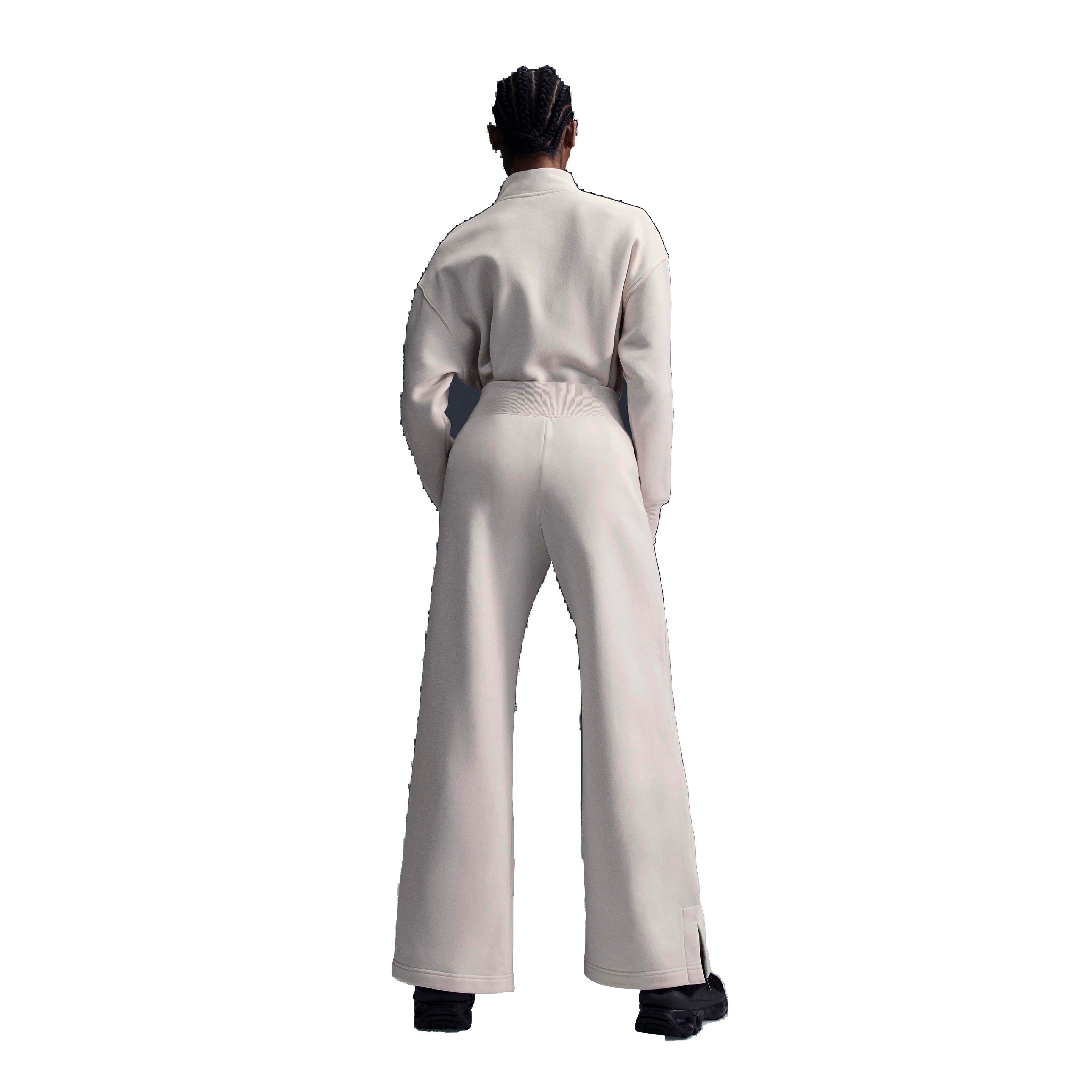 Nike Women's Sportswear Poenix Fleece Oversized 1/4-Zip Logo Top - BIRCH HEATHER Thumbnail View 5