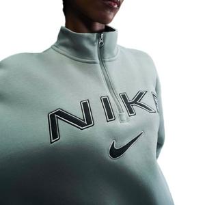 Nike Women's Sportswear Poenix Fleece Oversized 1/4-Zip Logo Top