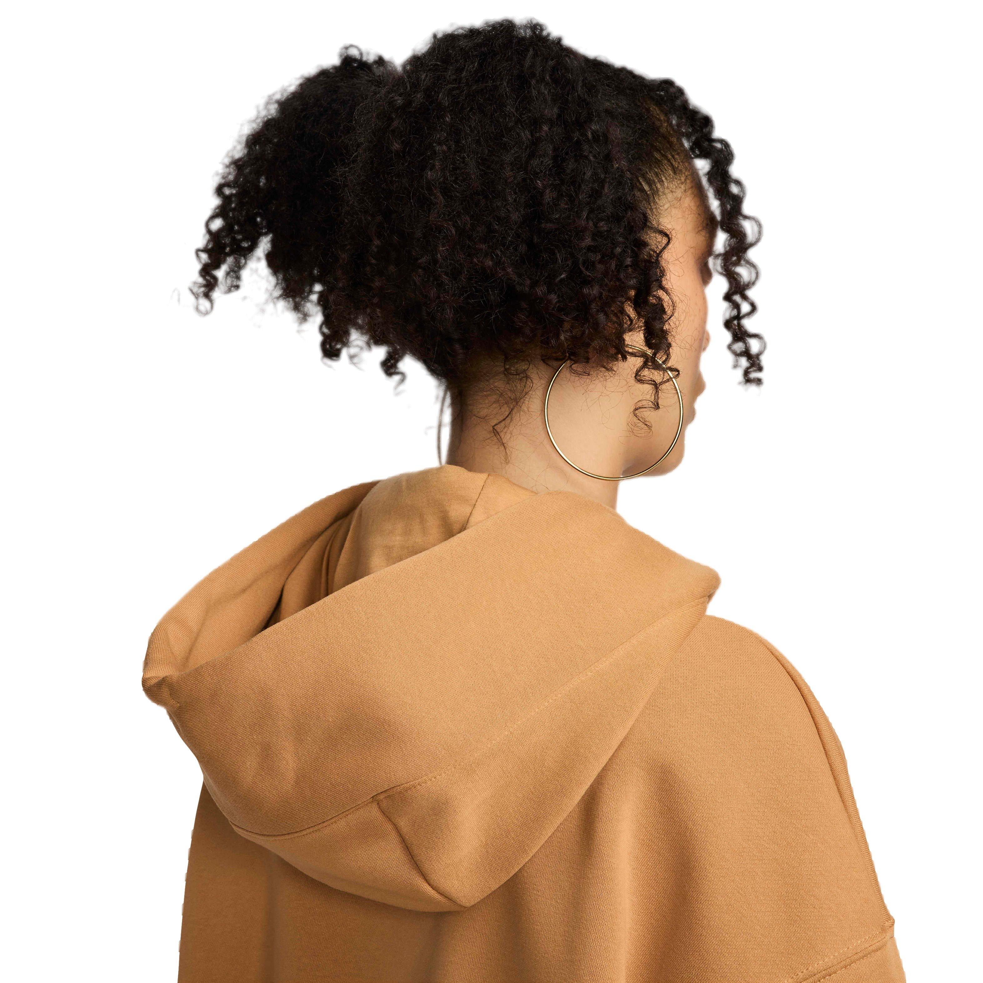 Nike Women's Sportswear Phoenix Fleece Oversized Pullover Hoodie - BROWN Thumbnail View 7