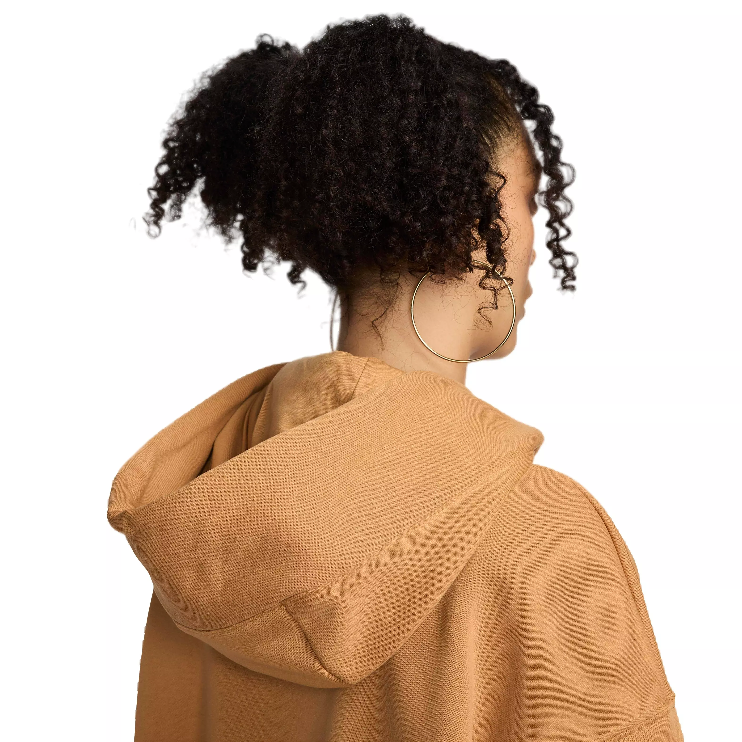 Nike Women's Sportswear Phoenix Fleece Oversized Pullover Hoodie - BROWN