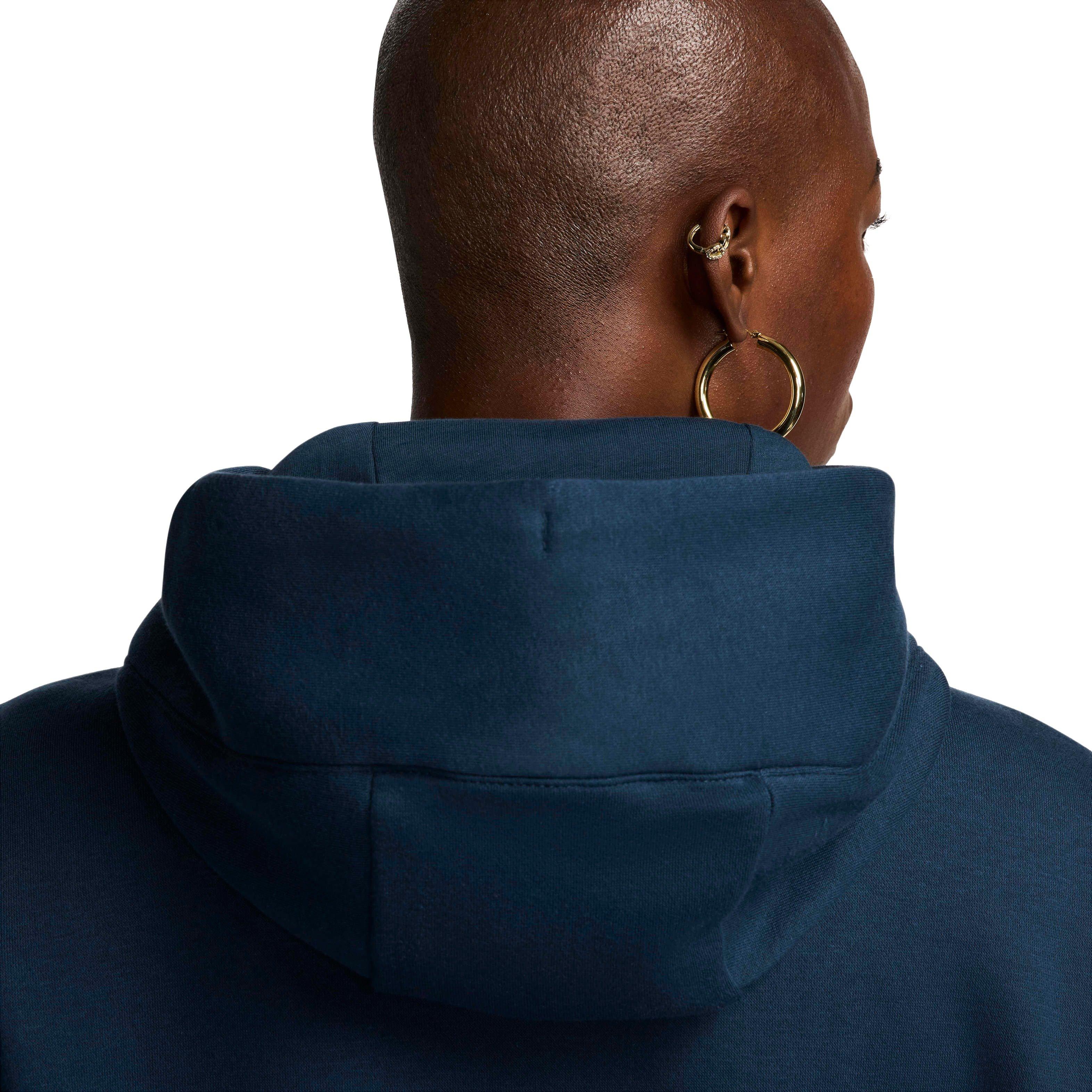 Nike Women's Sportswear Phoenix Fleece Oversized Pullover Hoodie - NAVY Thumbnail View 7