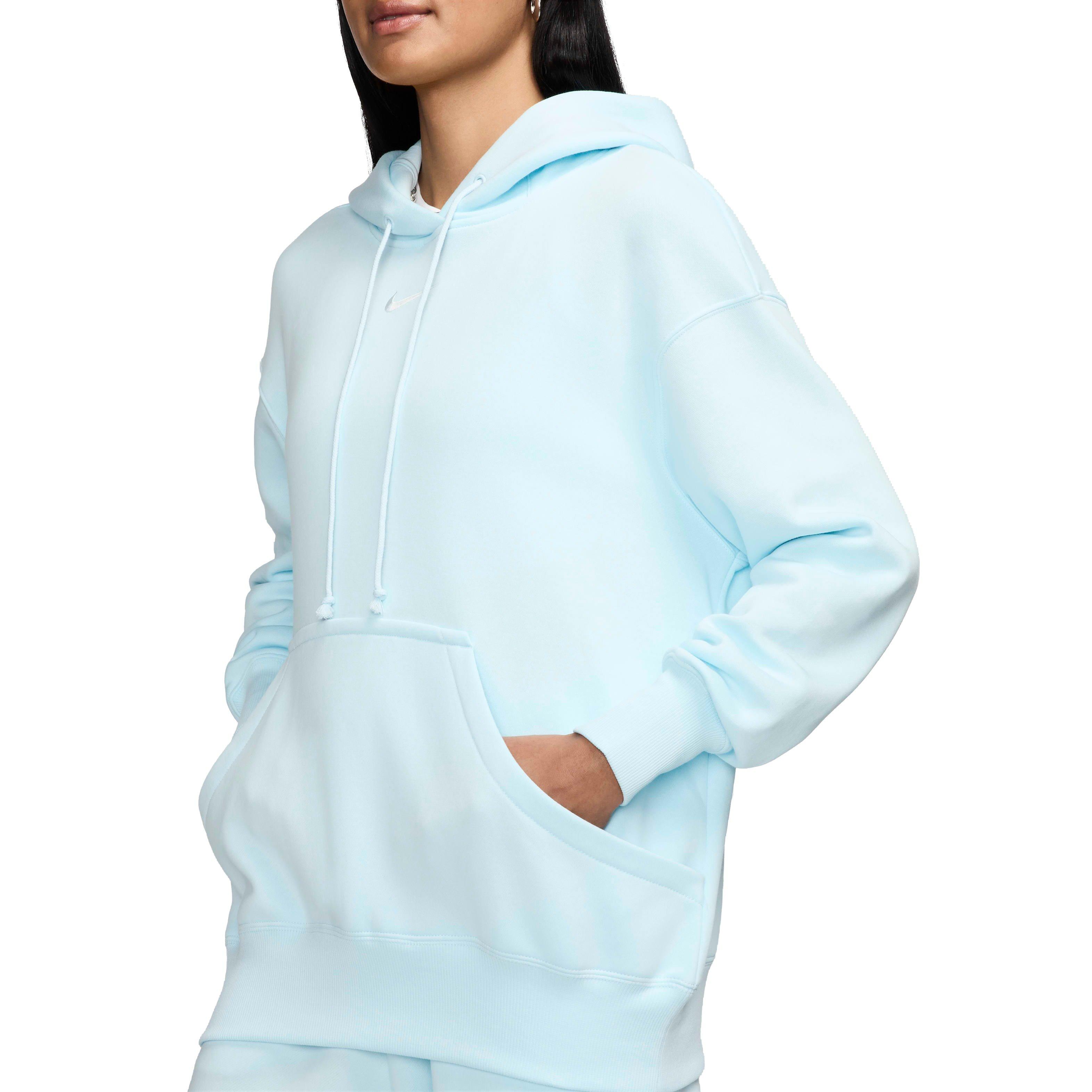 Nike Women's Sportswear Phoenix Fleece Oversized Pullover Hoodie - BLUE Thumbnail View 5