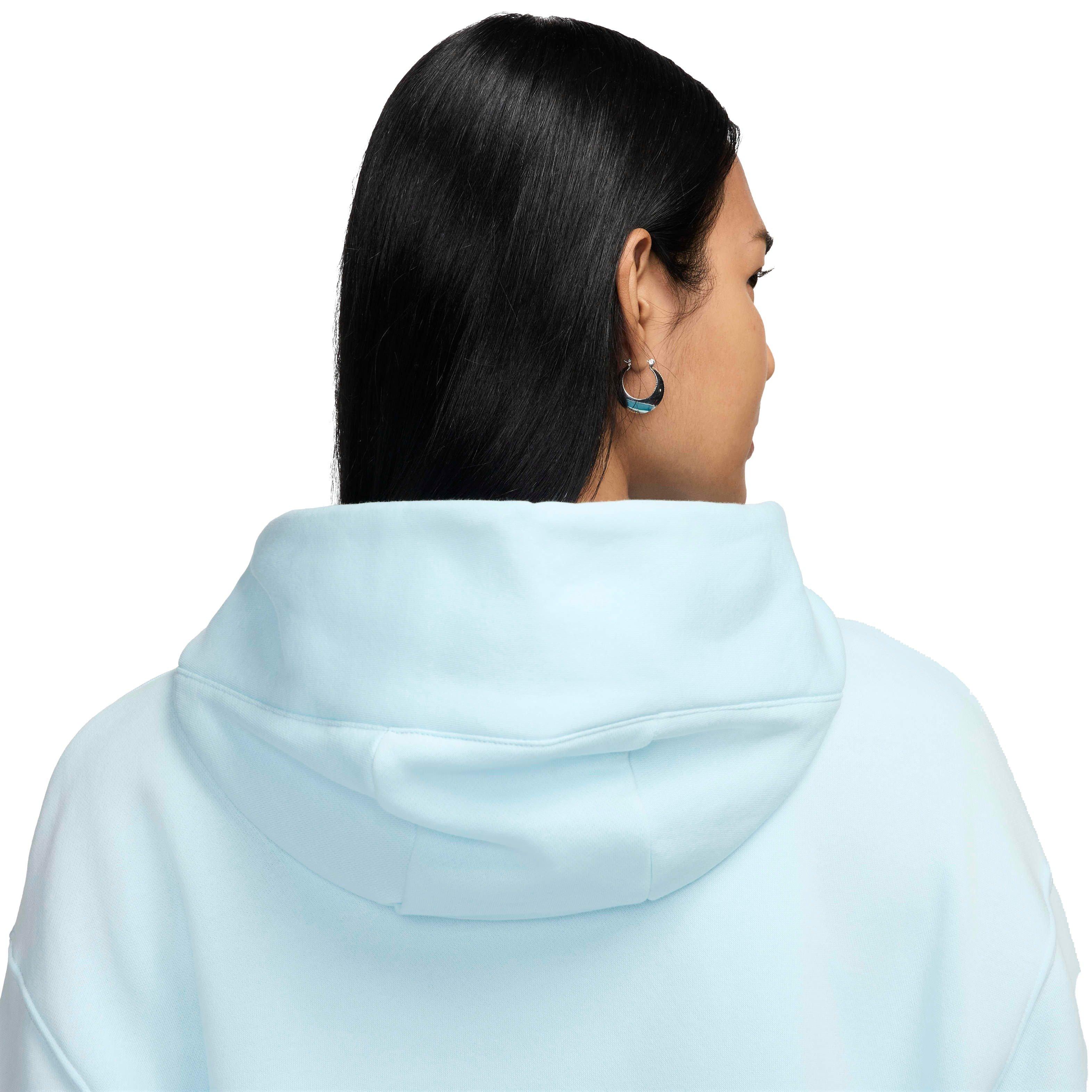 Nike Women's Sportswear Phoenix Fleece Oversized Pullover Hoodie - BLUE Thumbnail View 7