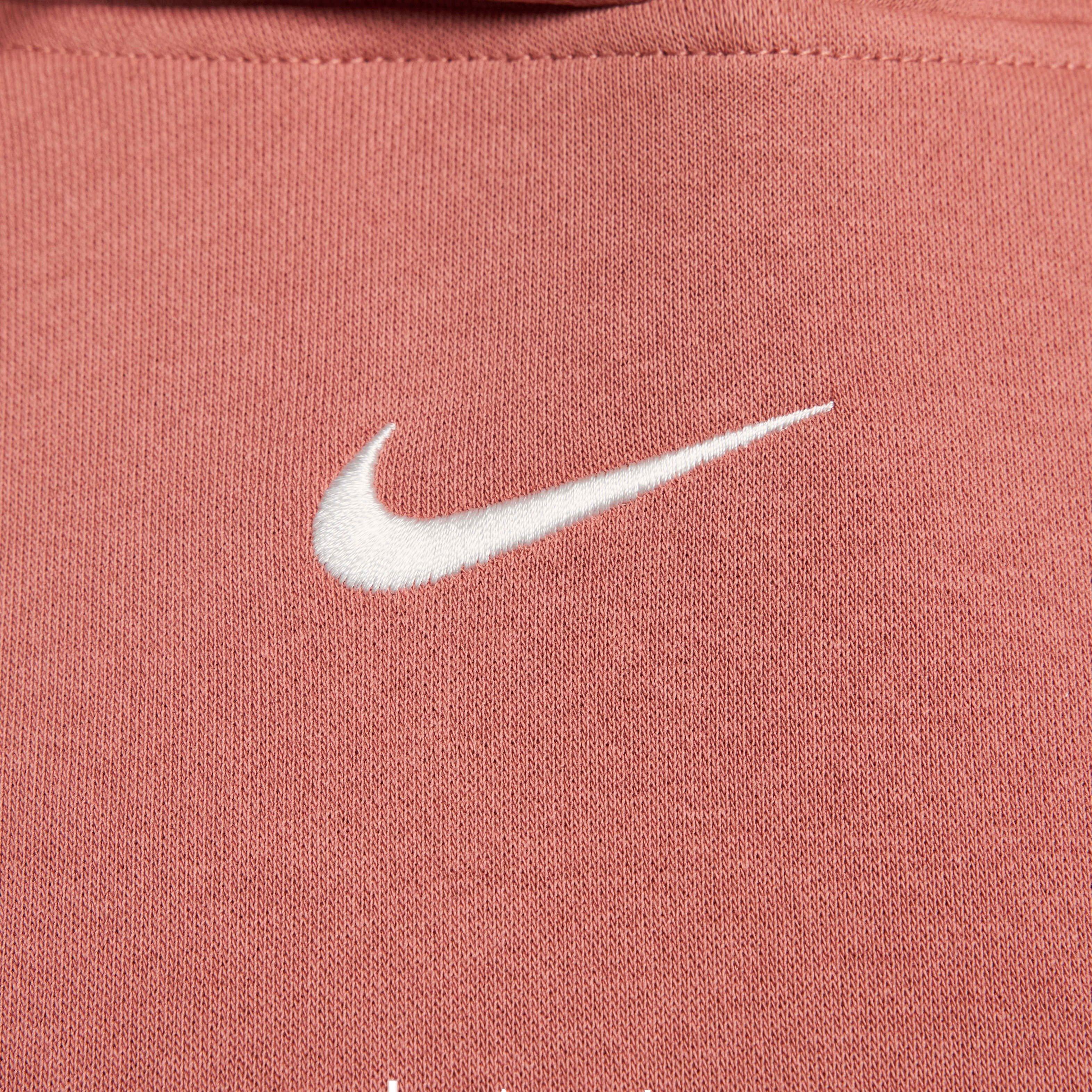 Nike Women's Sportswear Phoenix Fleece Oversized Pullover Hoodie - PINK Thumbnail View 4