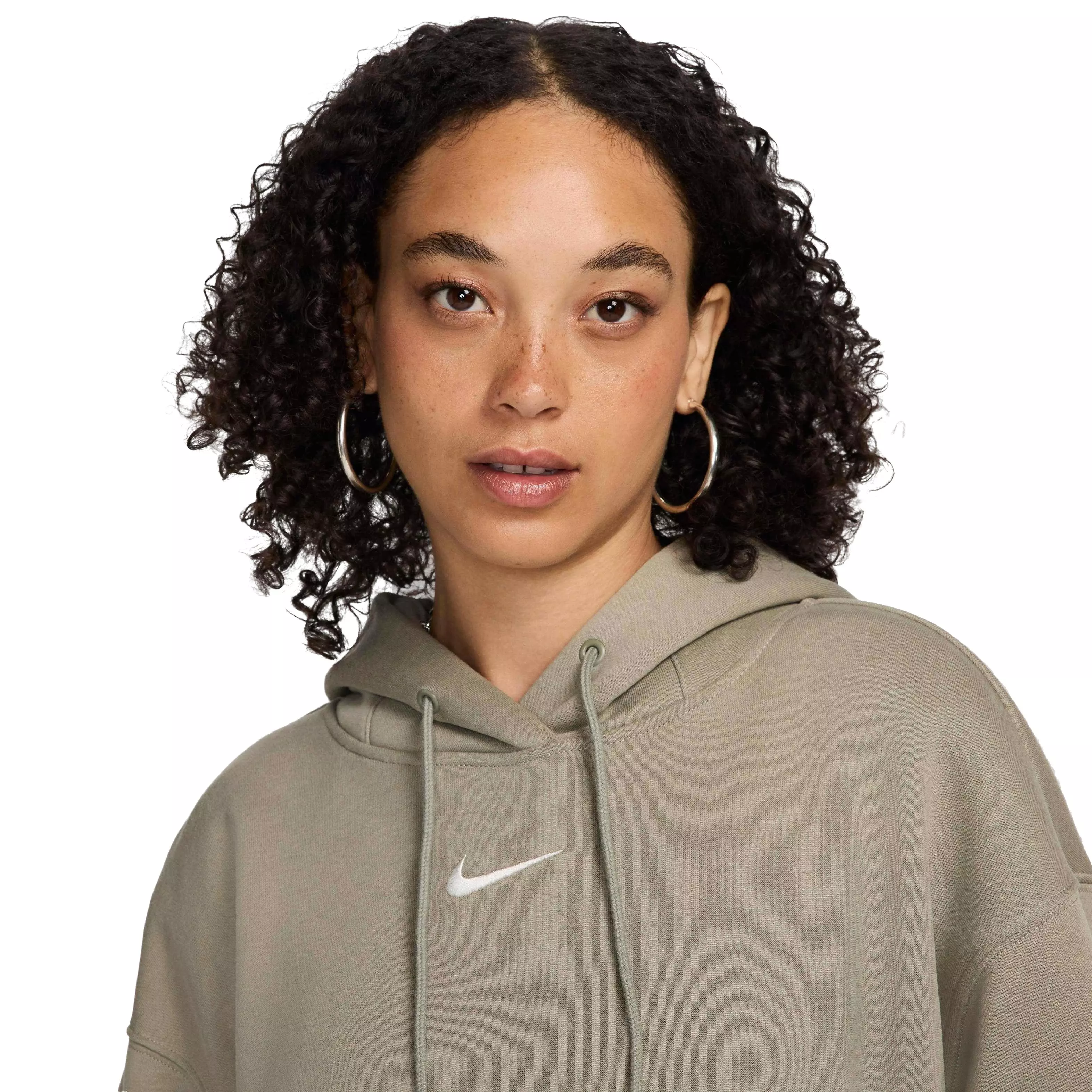 Nike Women's Sportswear Phoenix Swoosh Fleece Oversized Pullover Hoodie - GREEN