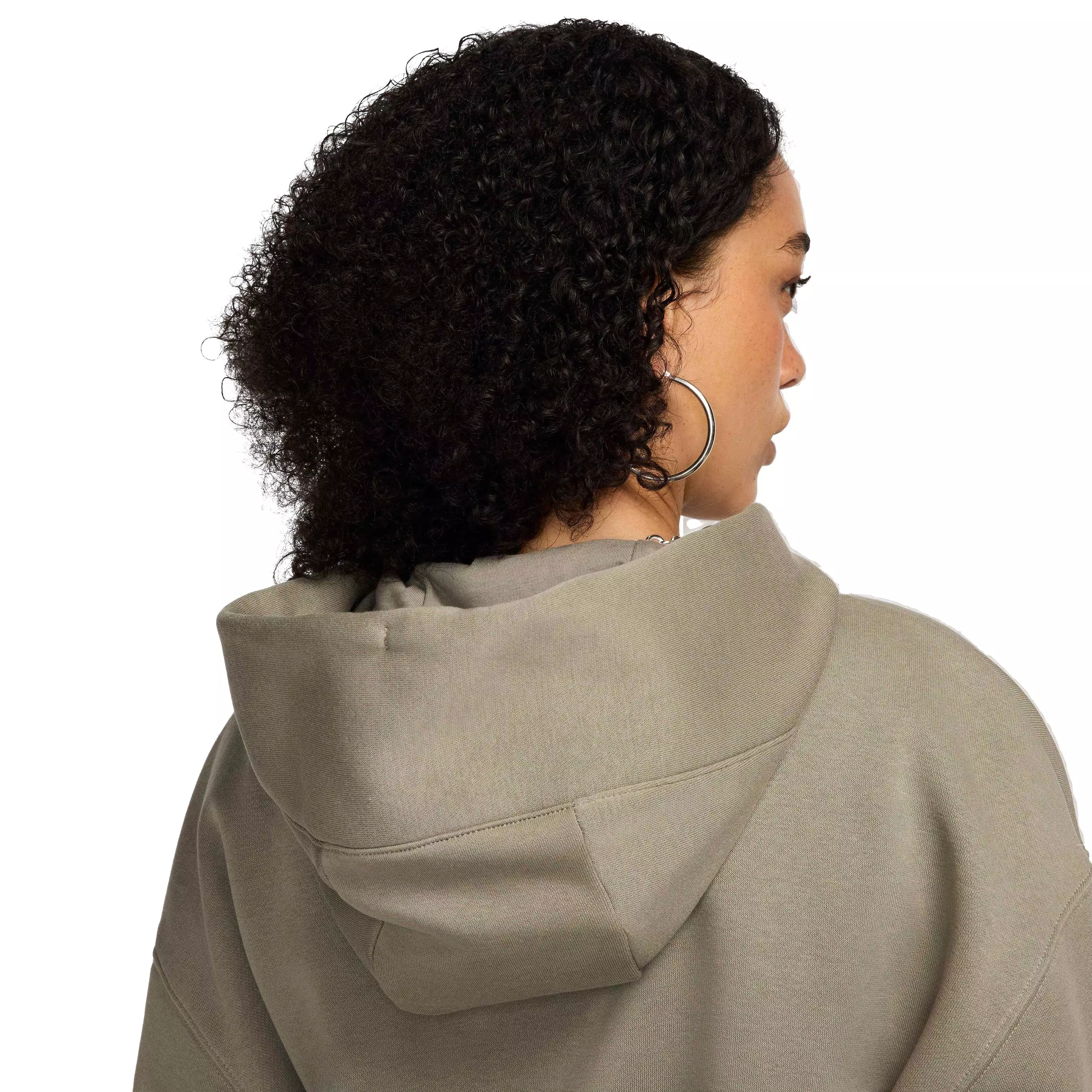 Nike Women's Sportswear Phoenix Swoosh Fleece Oversized Pullover Hoodie - GREEN