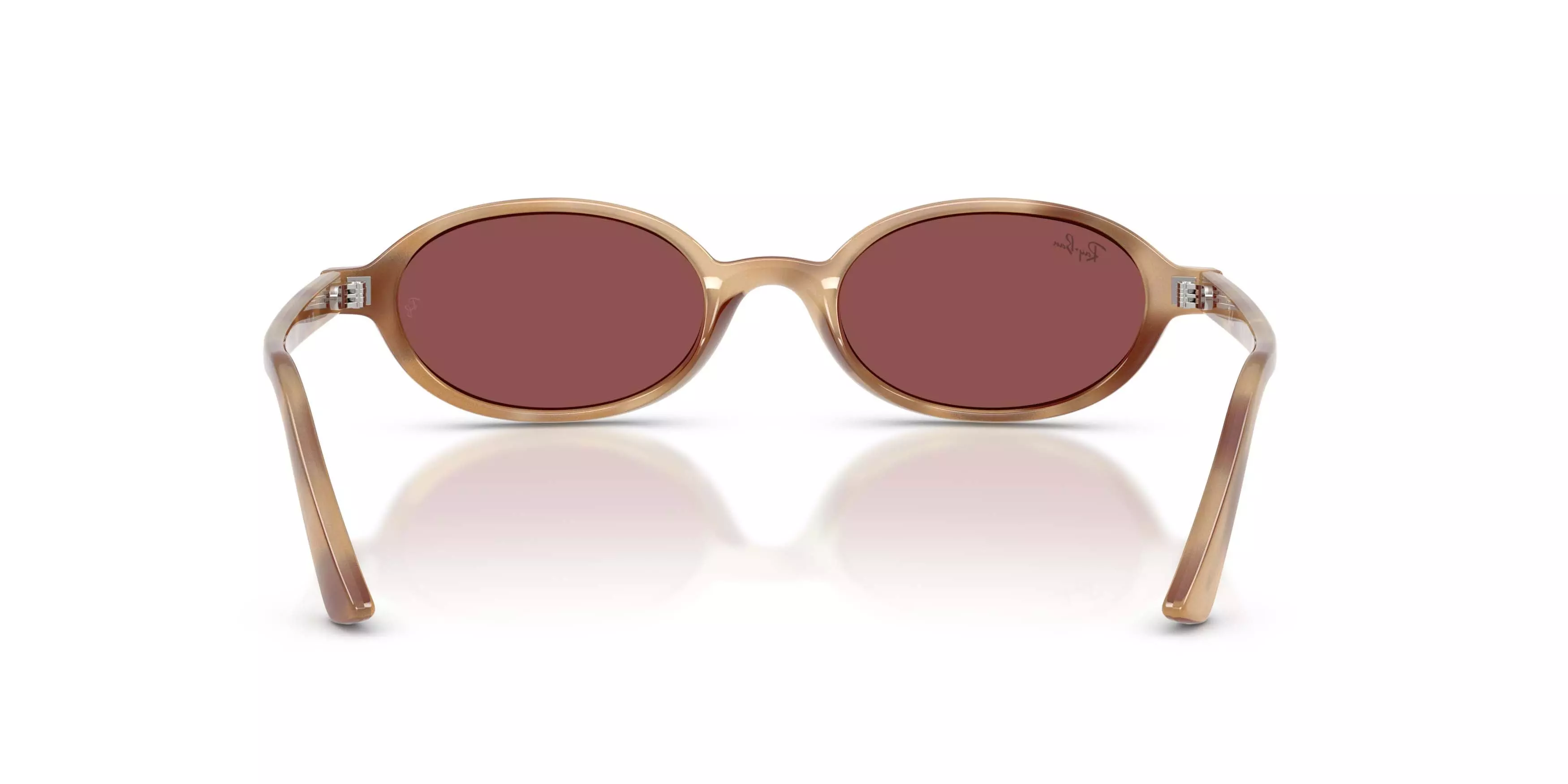 Ray-Ban Khal Bio-Based Dark Violet Sunglasses &ndash; Polished Cream Havana - PURPLE