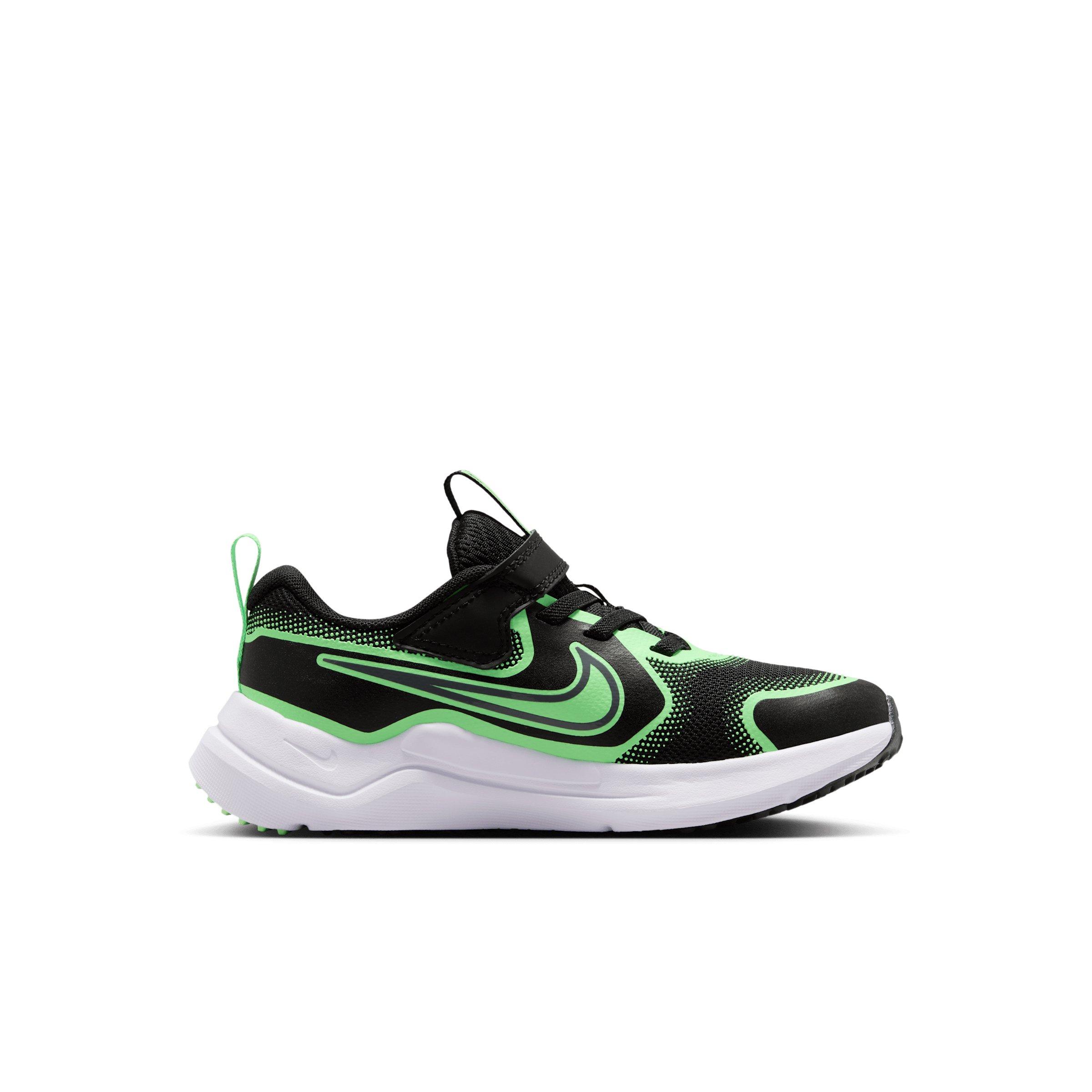 Nike Cosmic Runner "Black/Illusion Green/Cool Grey" Preschool Boys' Running Shoe - BLACK/GREEN/GREY