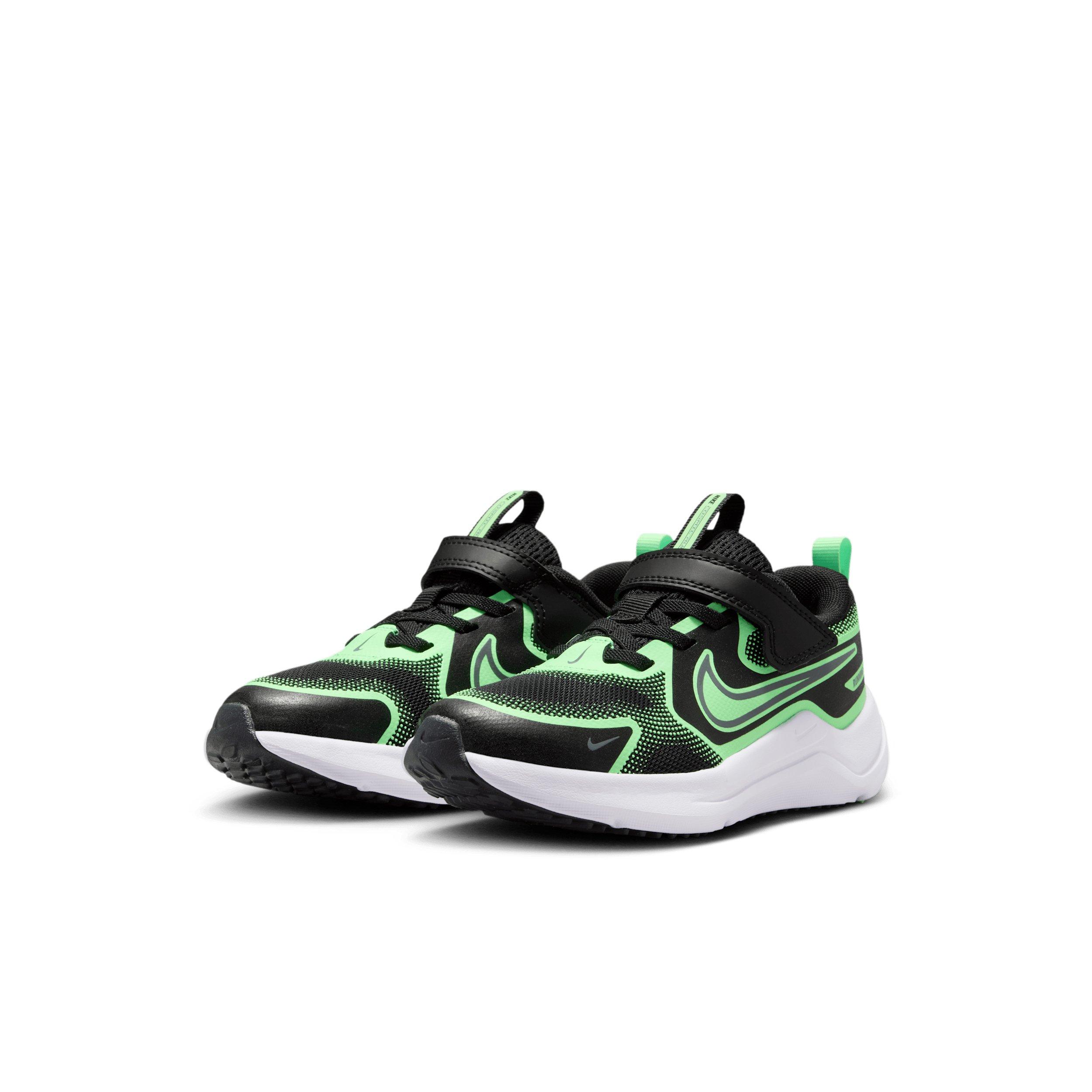 Nike Cosmic Runner "Black/Illusion Green/Cool Grey" Preschool Boys' Running Shoe - BLACK/GREEN/GREY