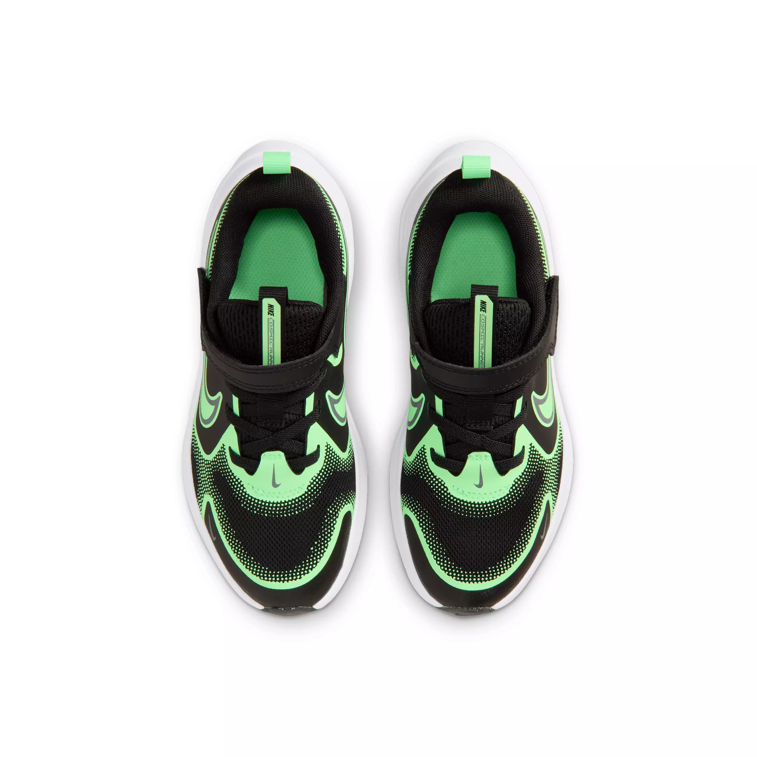Nike Cosmic Runner "Black/Illusion Green/Cool Grey" Preschool Boys' Running Shoe - BLACK/GREEN/GREY