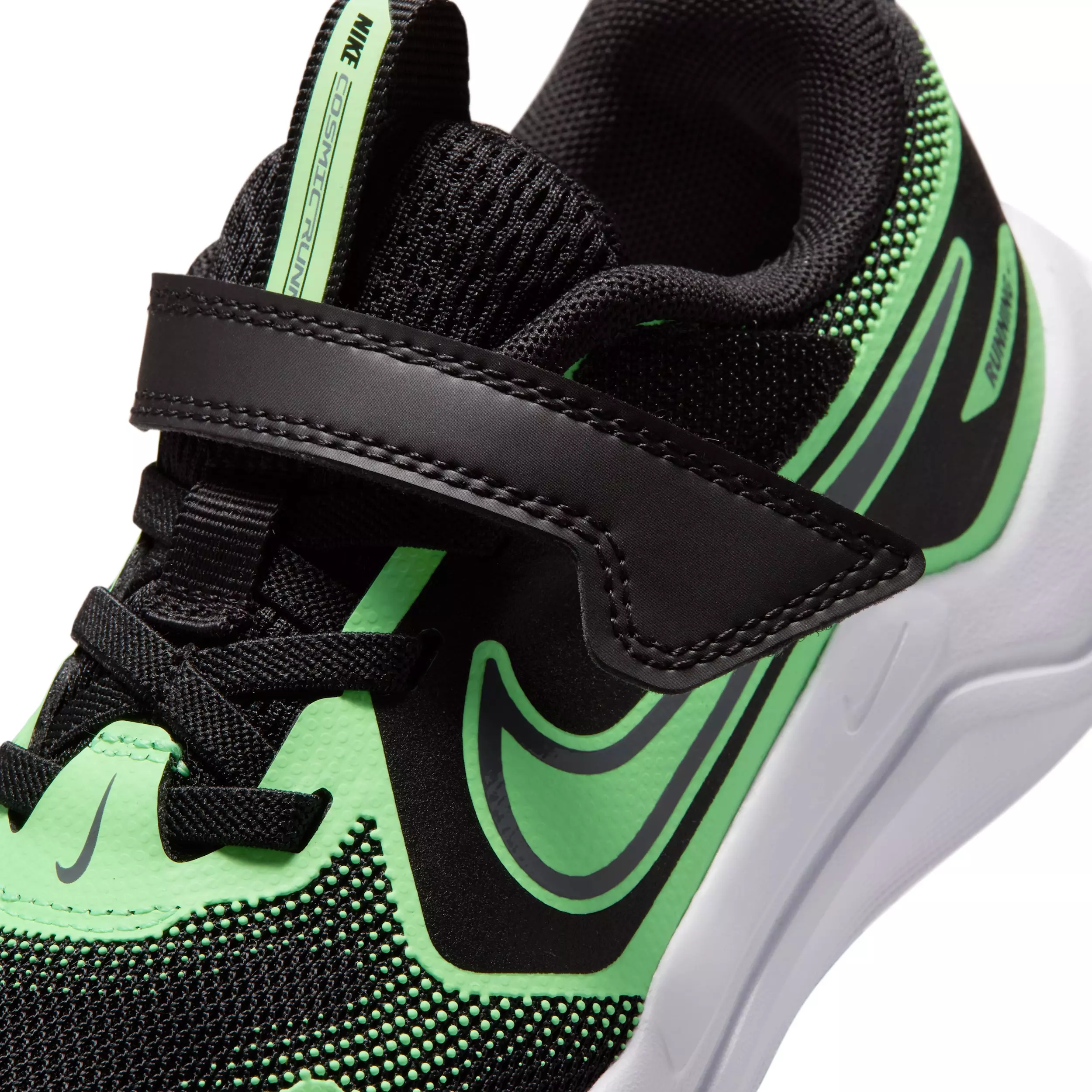 Nike Cosmic Runner "Black/Illusion Green/Cool Grey" Preschool Boys' Running Shoe - BLACK/GREEN/GREY