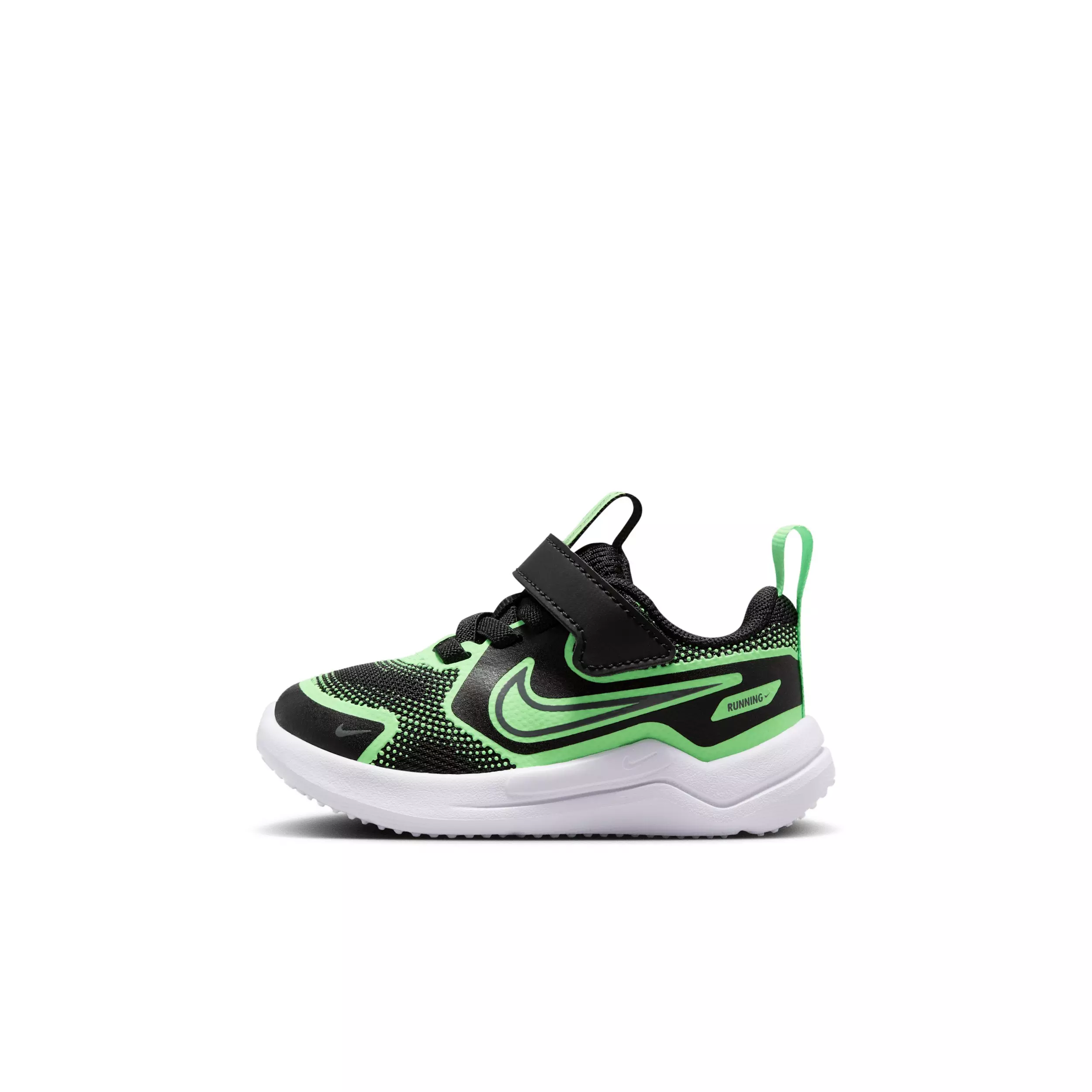 Nike Cosmic Runner "Black/Illusion Green/Cool Grey" Infant Boys' Running Shoe - BLACK/GREEN/GREY