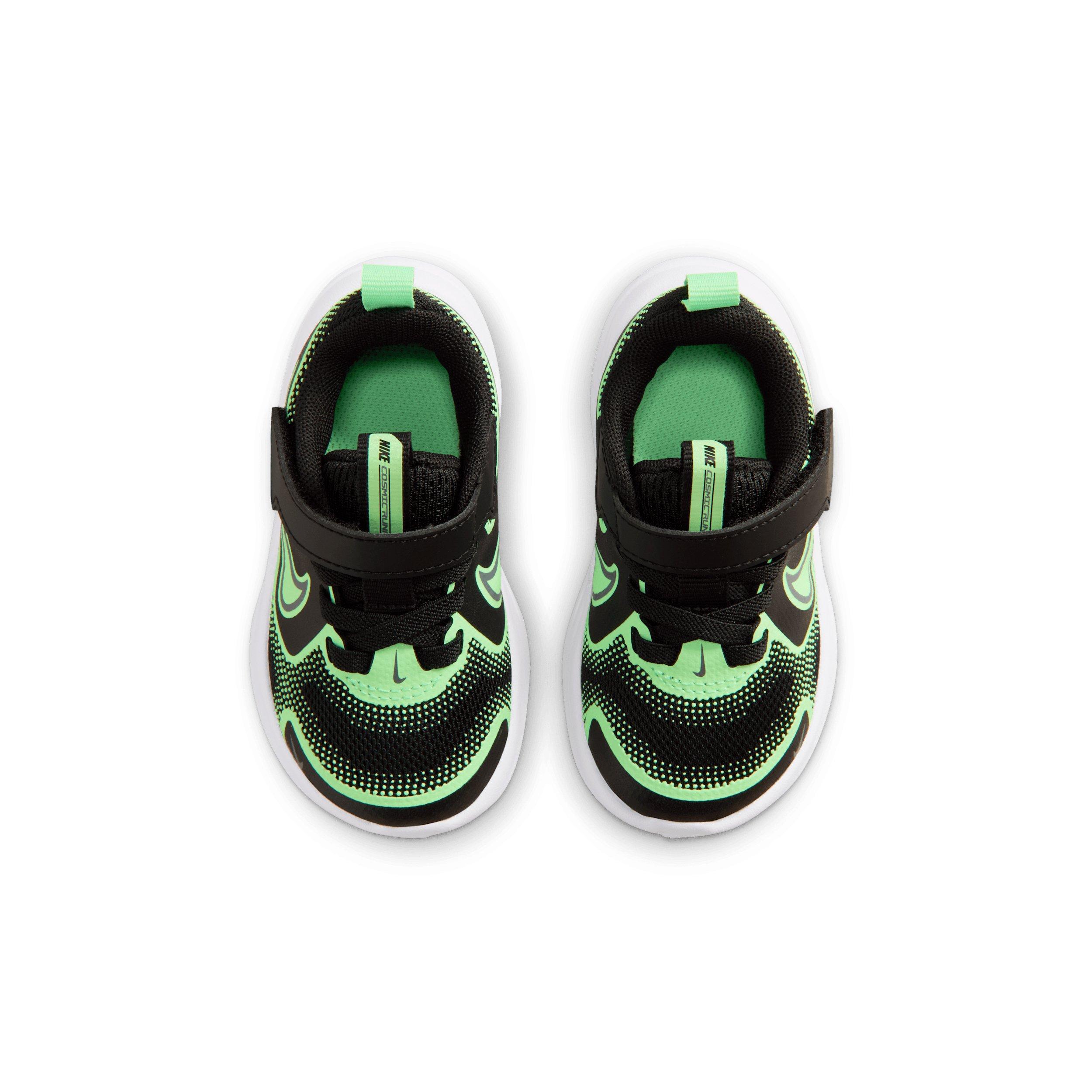 Nike Cosmic Runner "Black/Illusion Green/Cool Grey" Infant Boys' Running Shoe - BLACK/GREEN/GREY