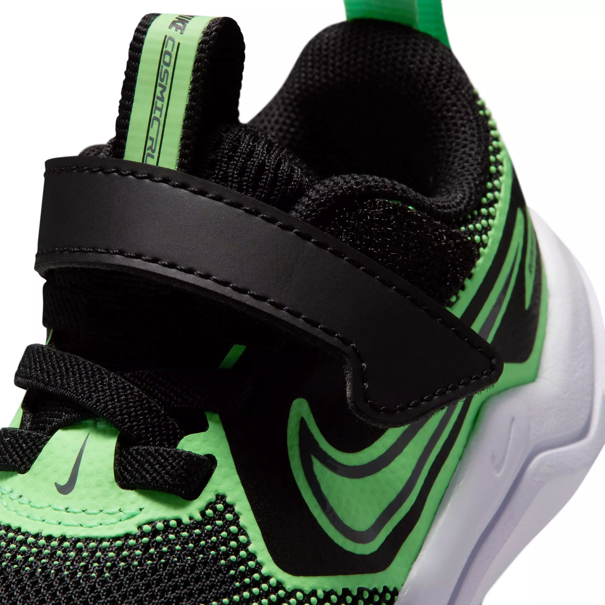 Nike Cosmic Runner "Black/Illusion Green/Cool Grey" Infant Boys' Running Shoe - BLACK/GREEN/GREY