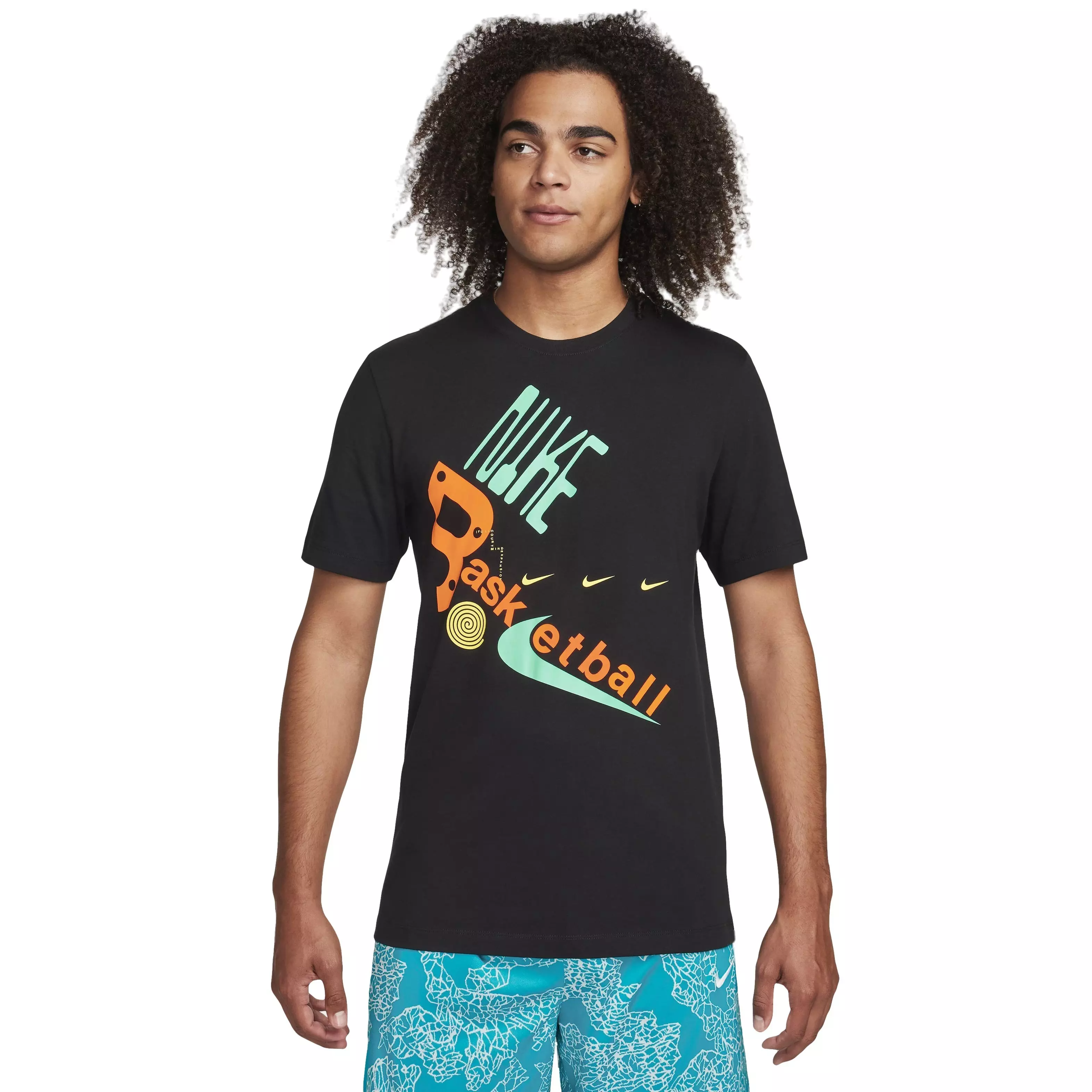Nike Men's Swoosh T-Shirt - Black - BLACK
