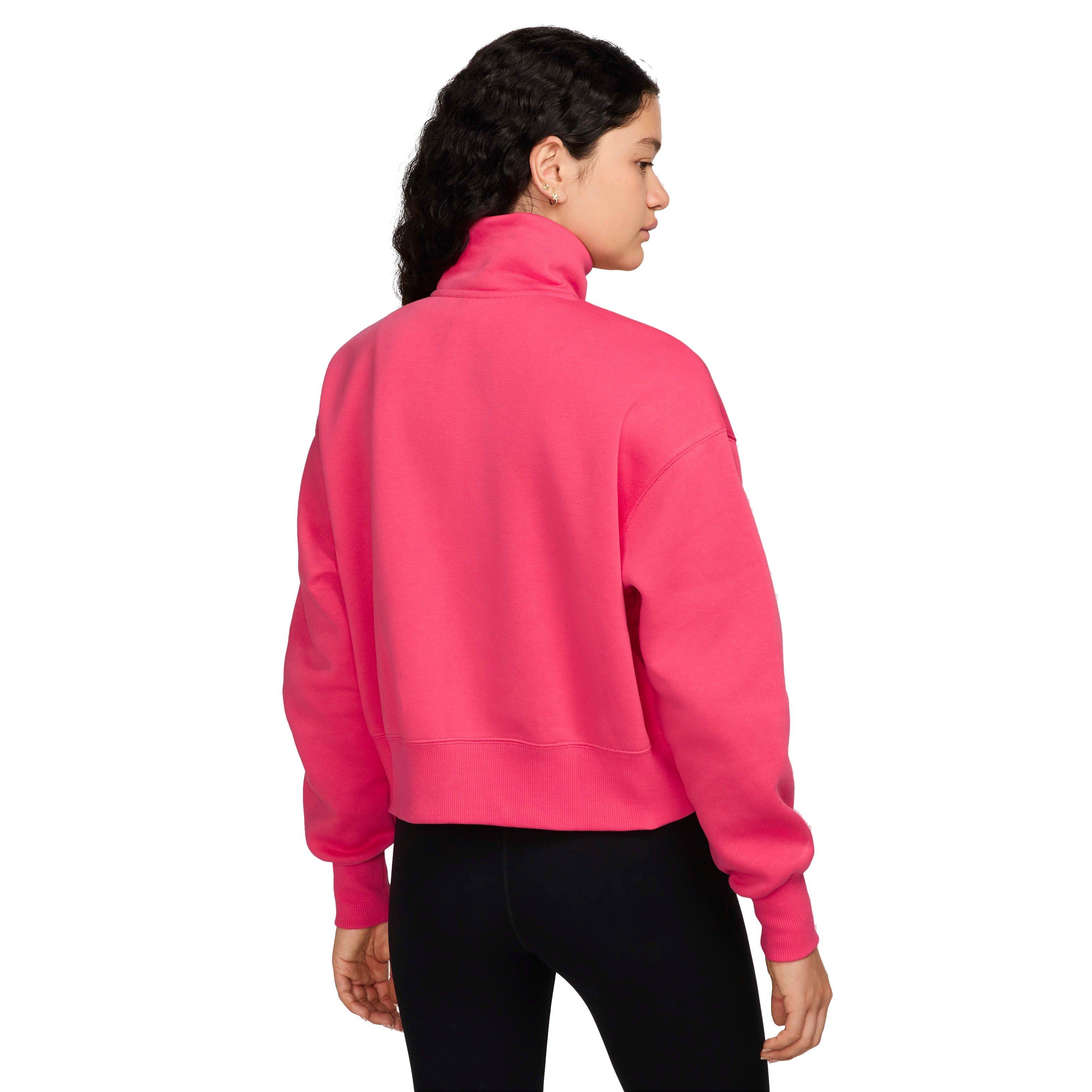 Nike Women's Sportswear Phoenix Fleece Oversized Track Jacket - PINK Thumbnail View 2