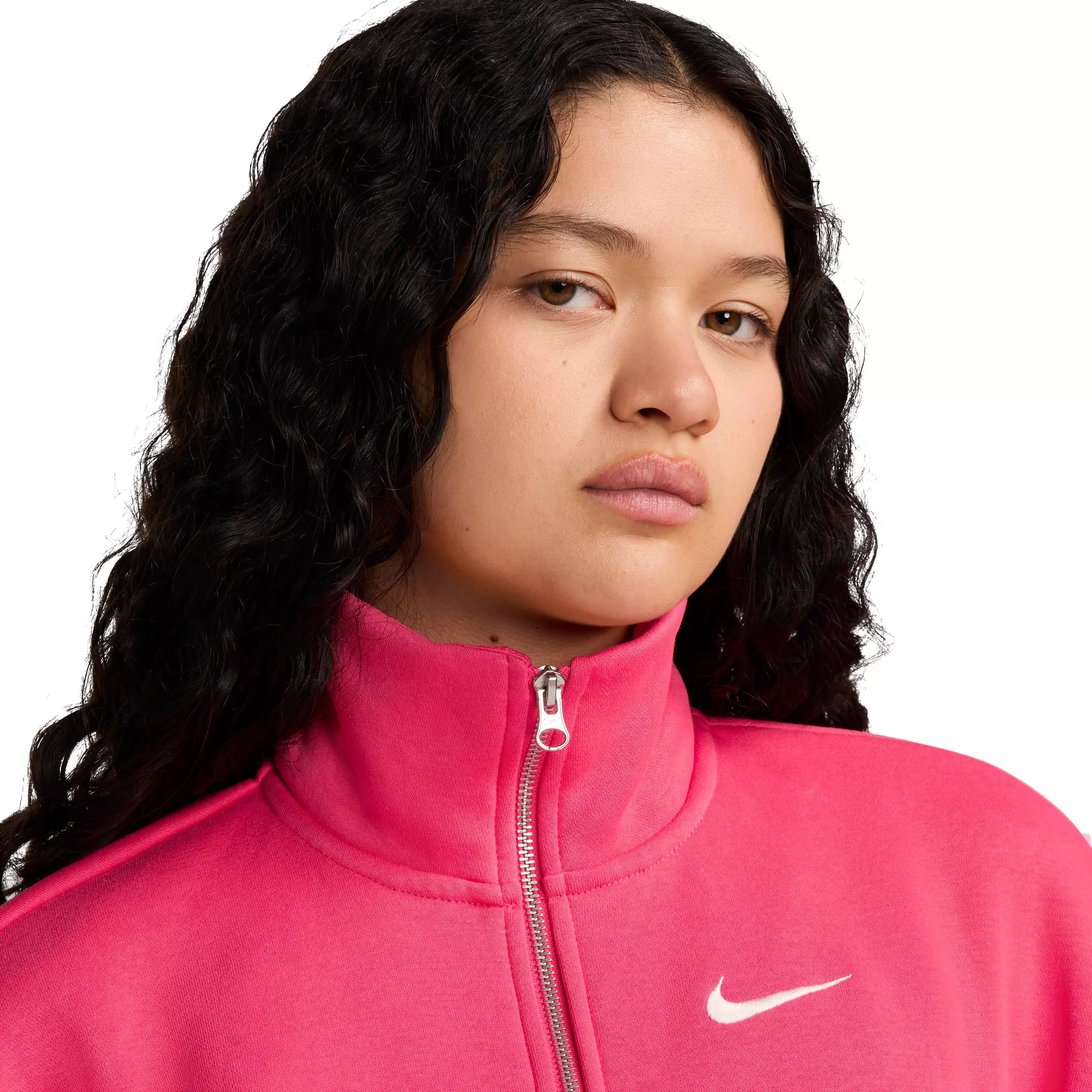 Nike Women's Sportswear Phoenix Fleece Oversized Track Jacket - PINK