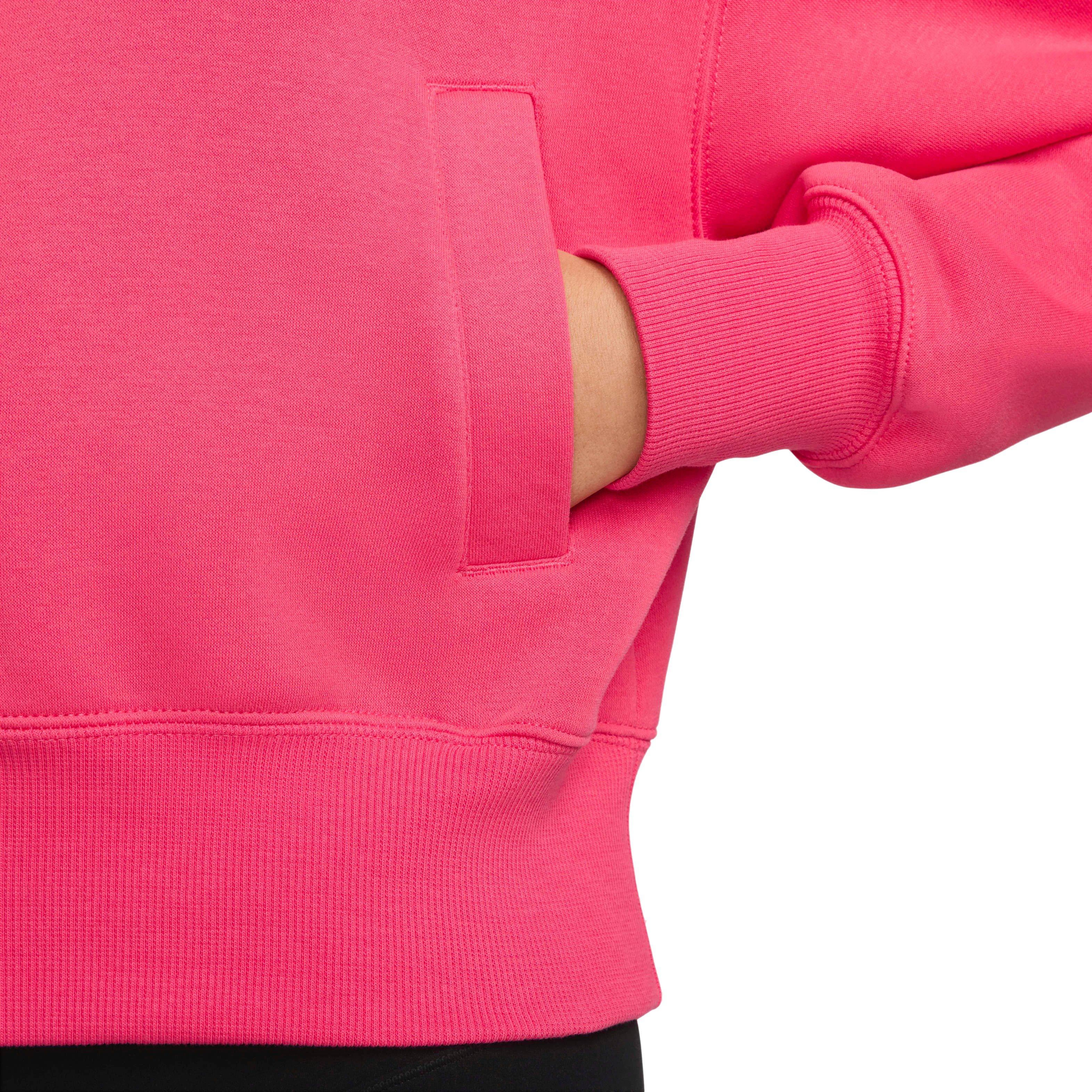 Nike Women's Sportswear Phoenix Fleece Oversized Track Jacket - PINK Thumbnail View 5