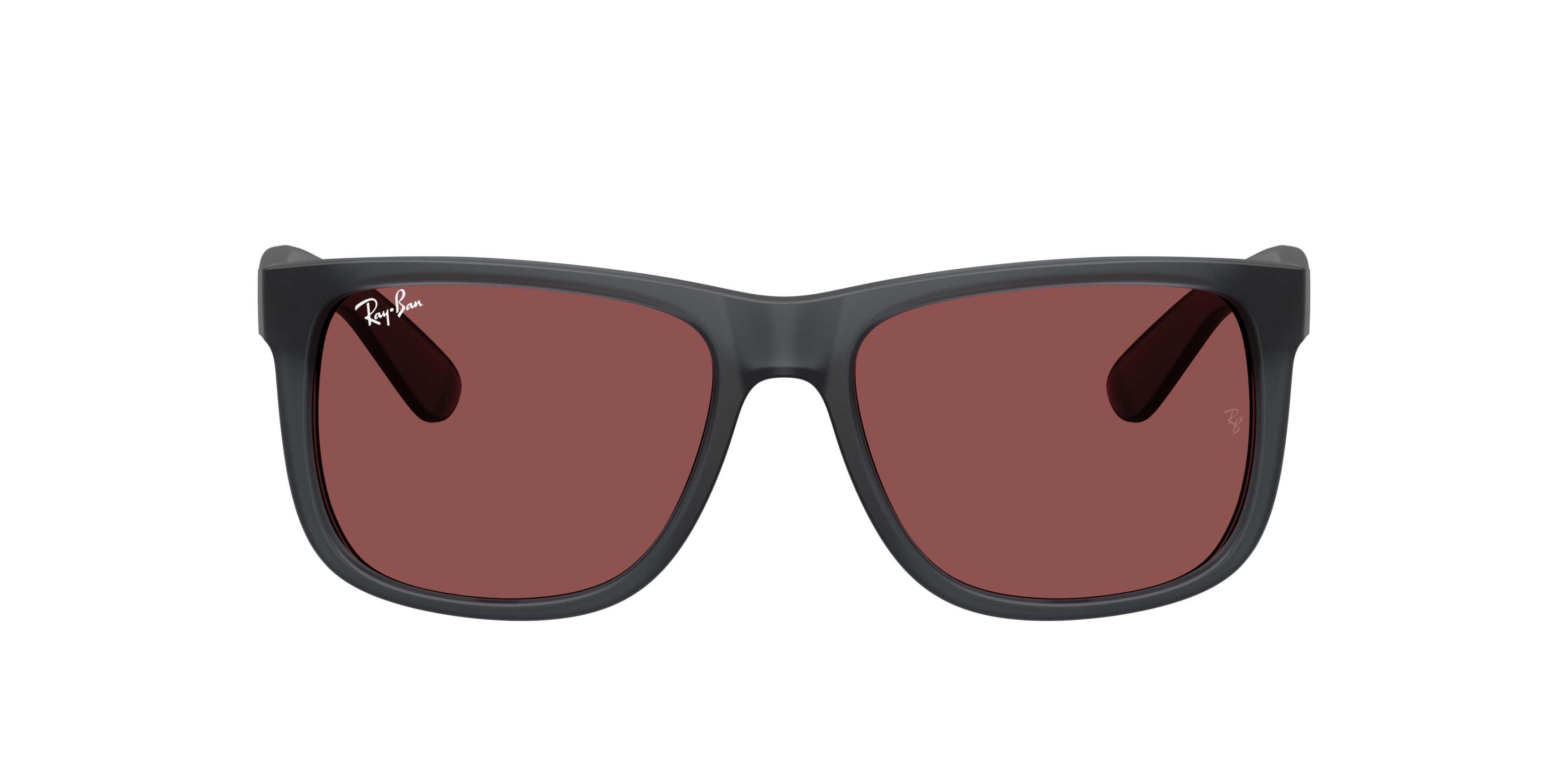 Ray-Ban Justin Dark Violet Sunglasses &ndash; Matte Opal Grey - GREY/PURPLE Thumbnail View 2