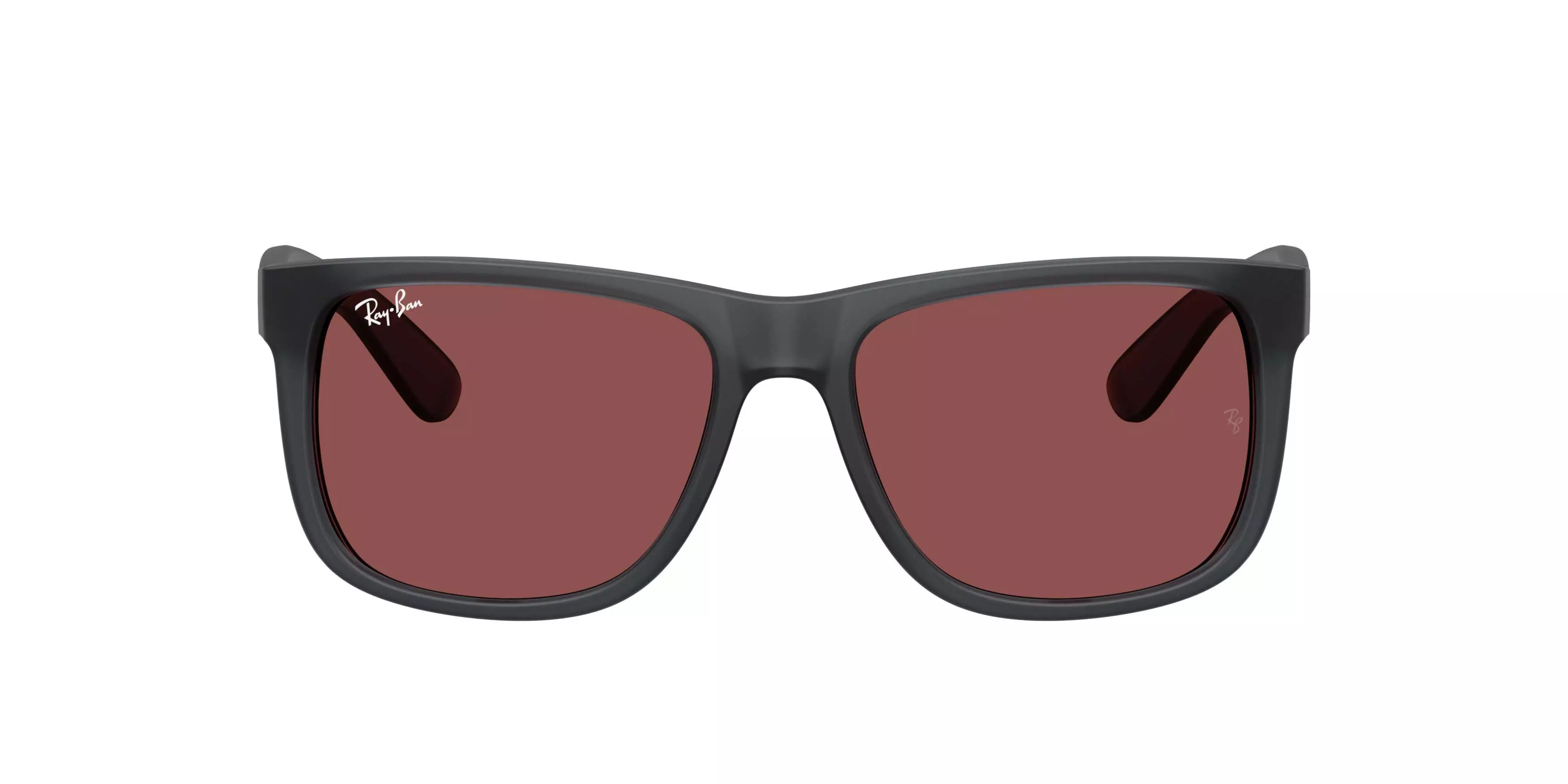 Ray-Ban Justin Dark Violet Sunglasses &ndash; Matte Opal Grey - GREY/PURPLE