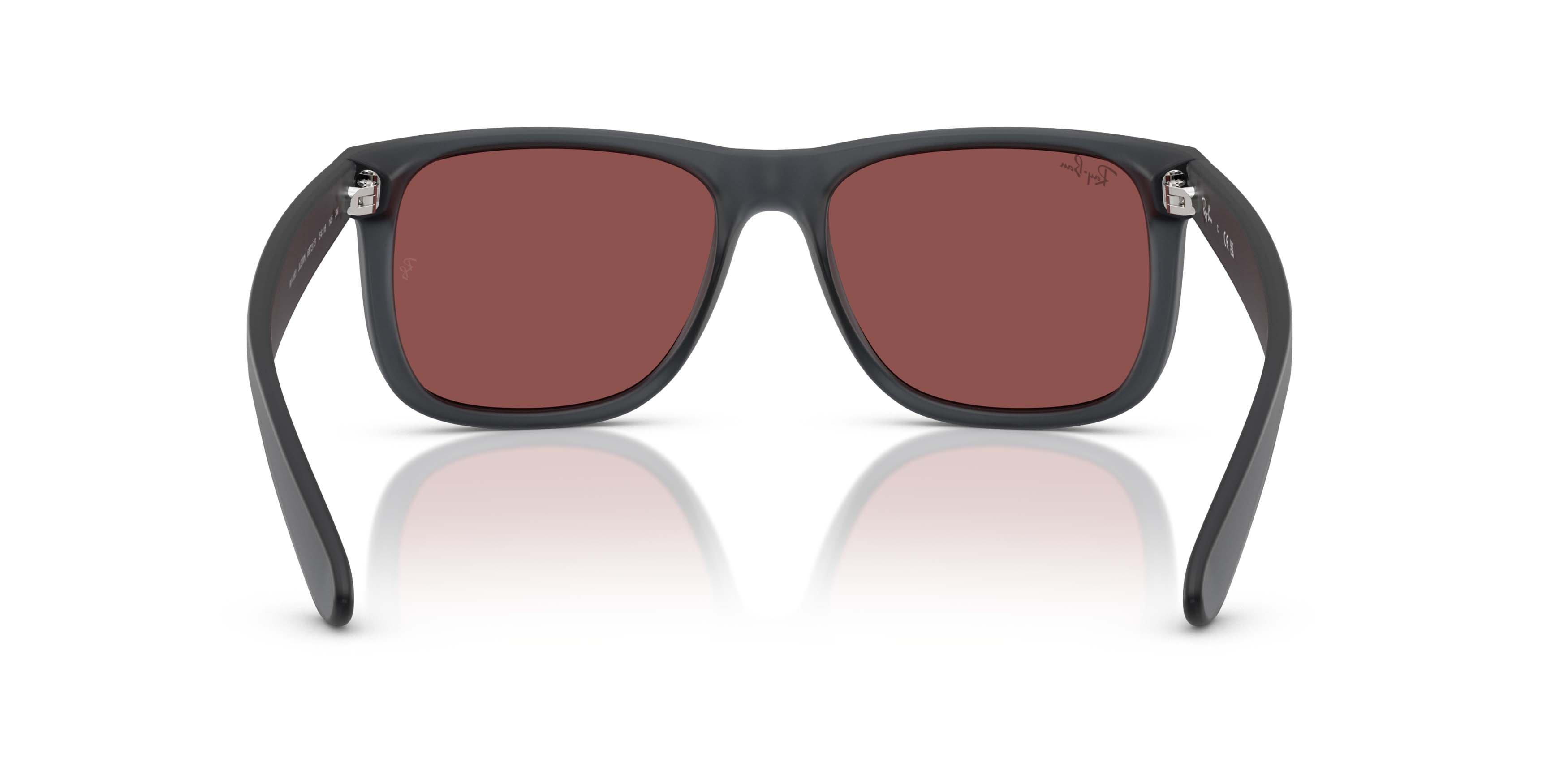 Ray-Ban Justin Dark Violet Sunglasses &ndash; Matte Opal Grey - GREY/PURPLE Thumbnail View 4