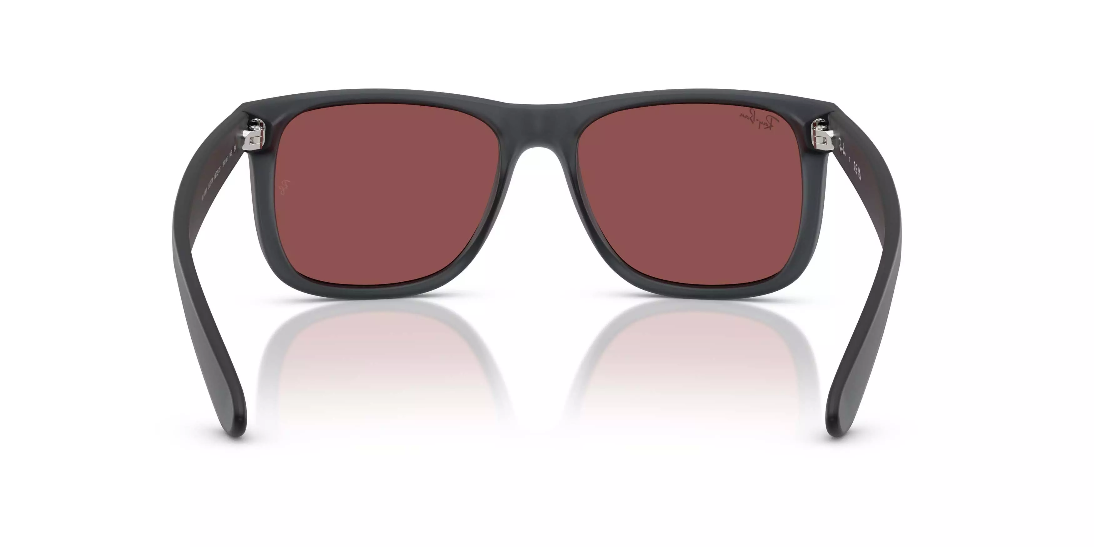 Ray-Ban Justin Dark Violet Sunglasses &ndash; Matte Opal Grey - GREY/PURPLE