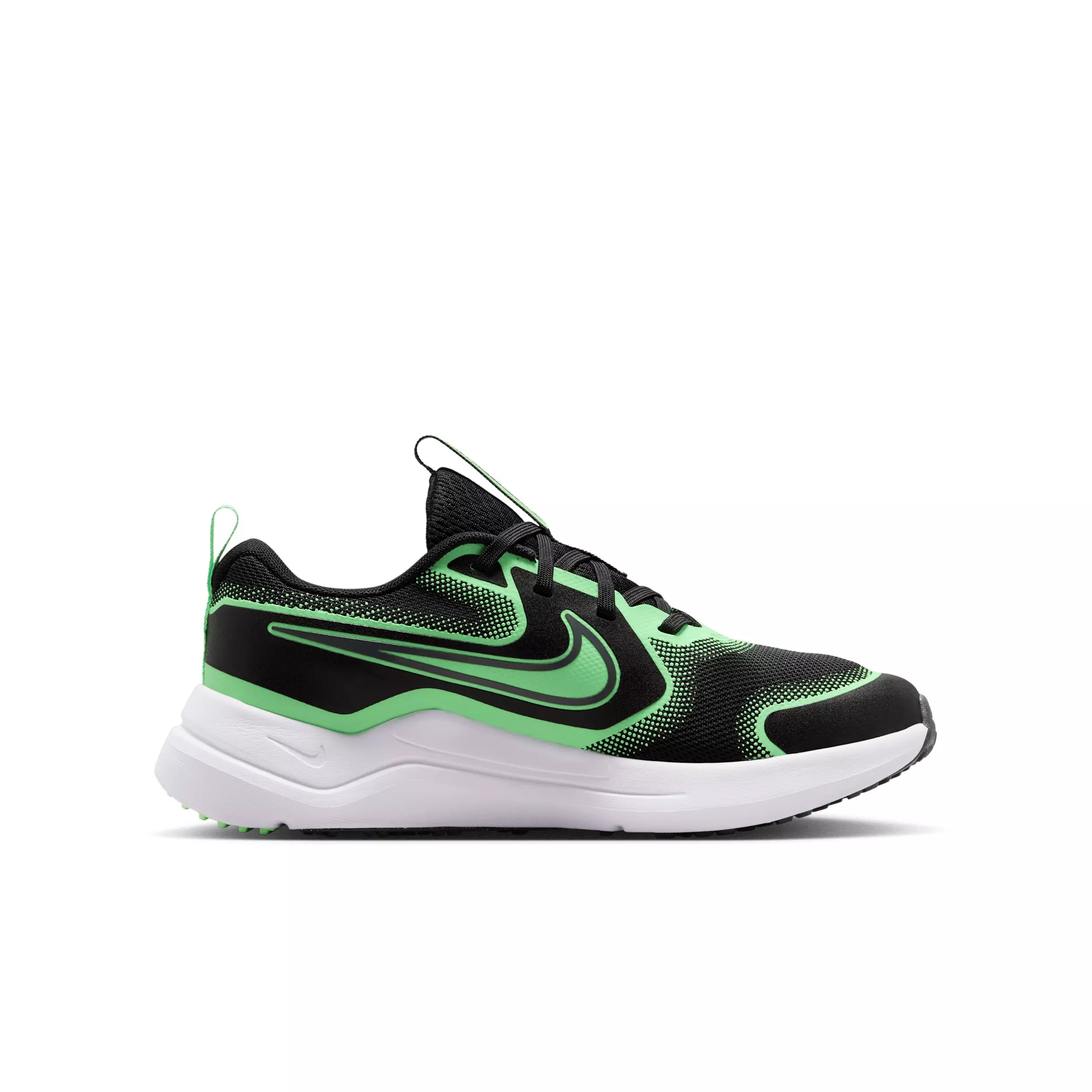 Nike Cosmic Runner "Black/Illusion Green/Cool Grey" Grade School Boys' Running Shoe - BLACK/GREEN/GREY