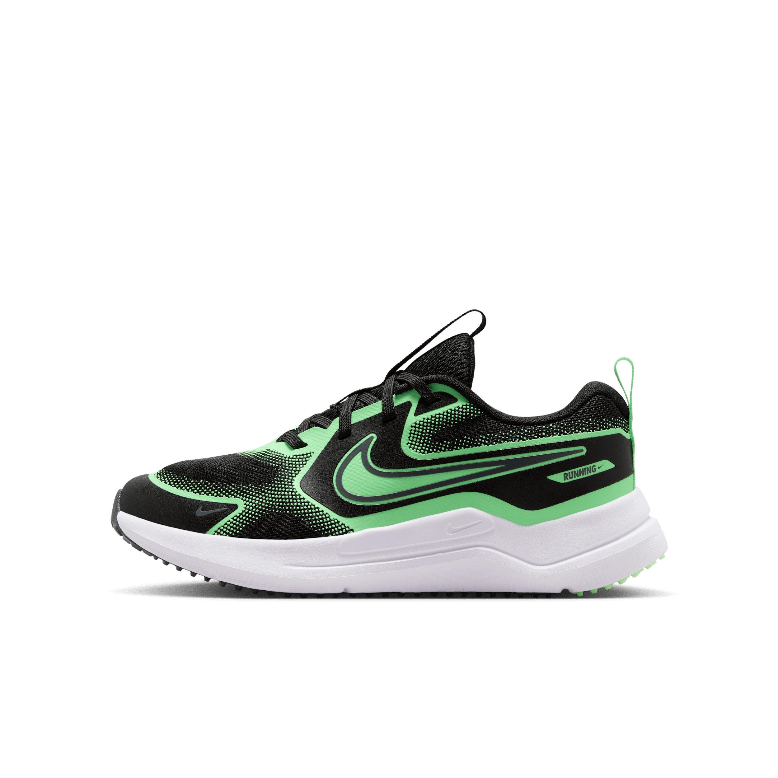 Nike Cosmic Runner "Black/Illusion Green/Cool Grey" Grade School Boys' Running Shoe - BLACK/GREEN/GREY