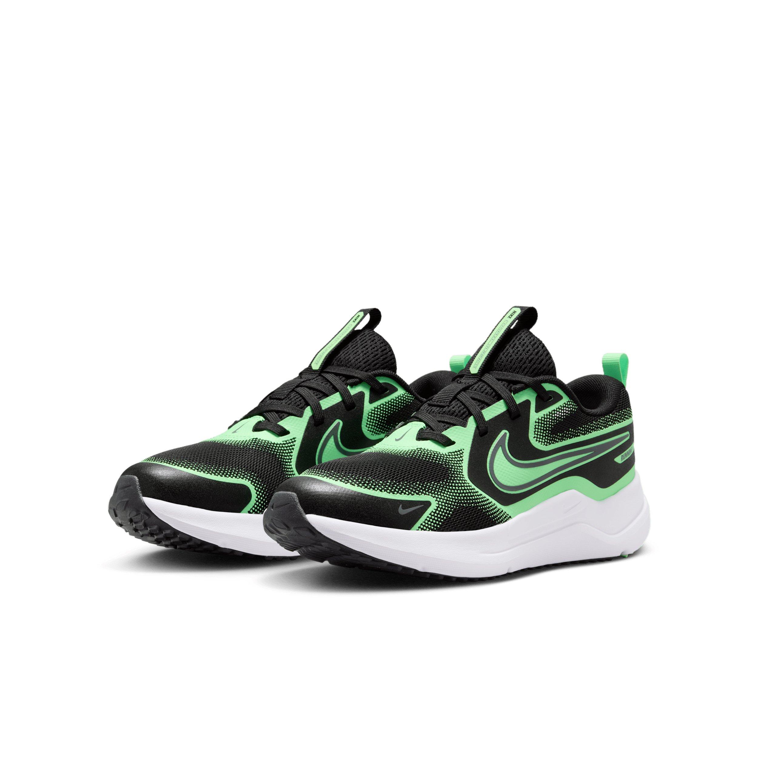 Nike Cosmic Runner "Black/Illusion Green/Cool Grey" Grade School Boys' Running Shoe - BLACK/GREEN/GREY