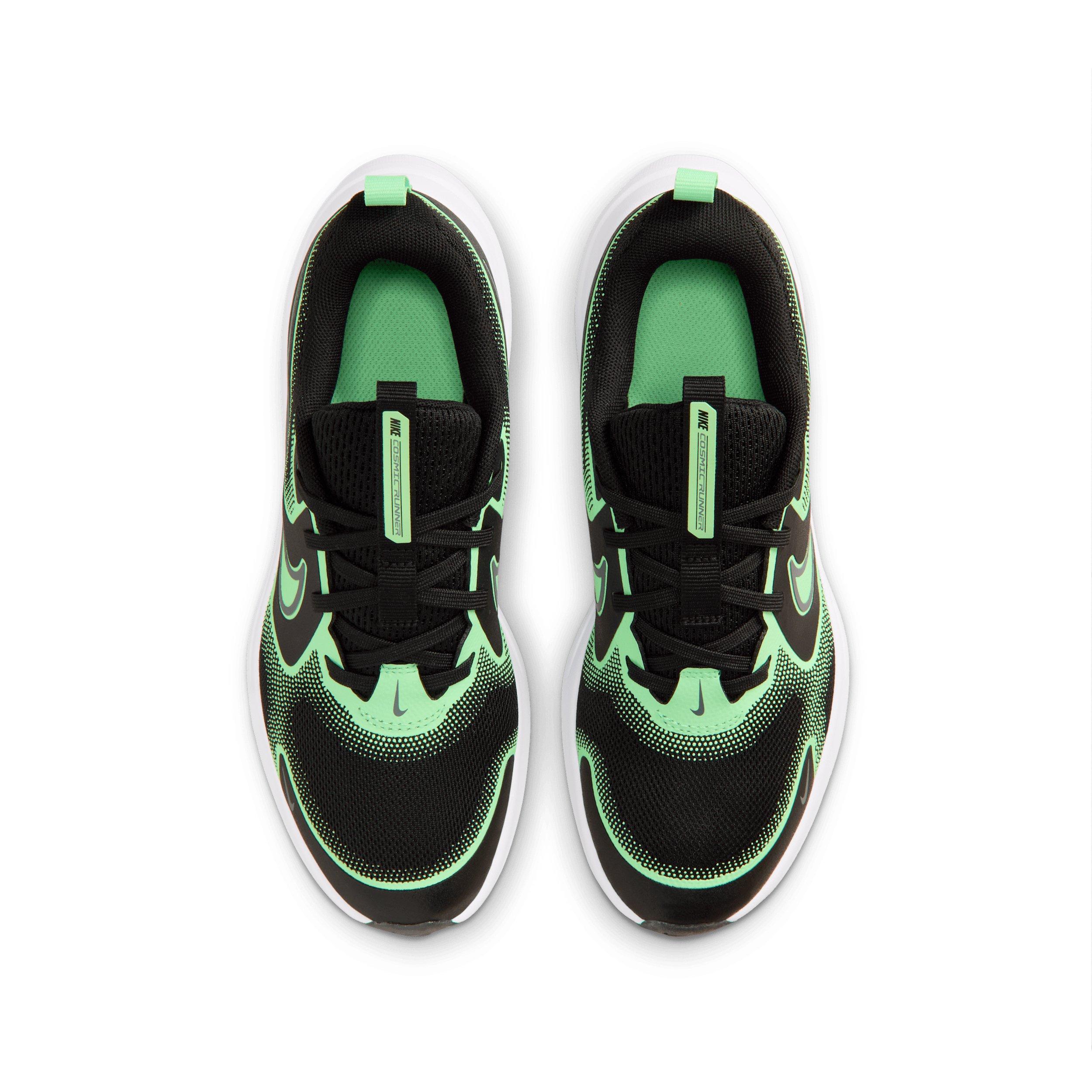 Nike Cosmic Runner "Black/Illusion Green/Cool Grey" Grade School Boys' Running Shoe - BLACK/GREEN/GREY
