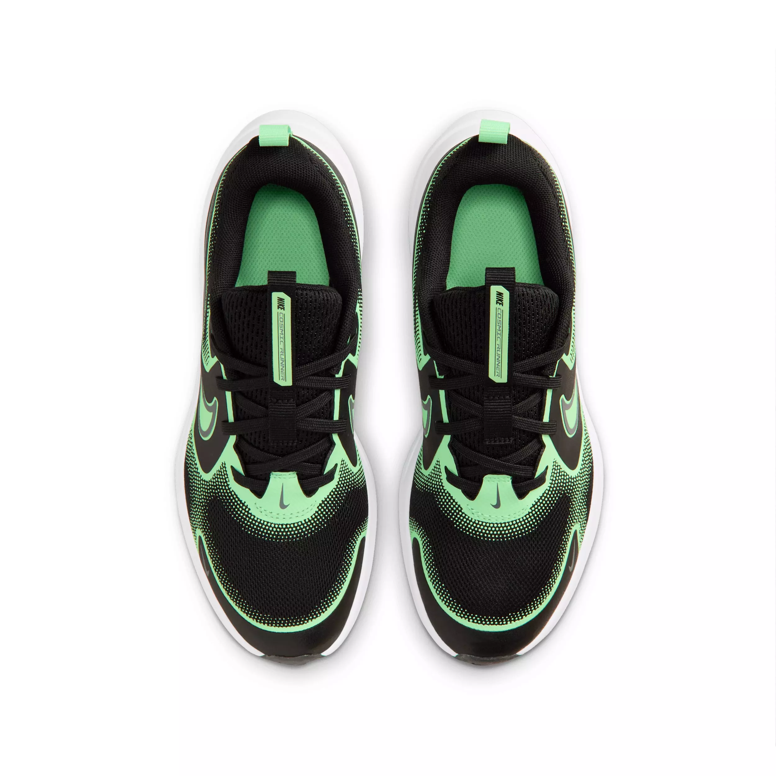 Nike Cosmic Runner "Black/Illusion Green/Cool Grey" Grade School Boys' Running Shoe - BLACK/GREEN/GREY