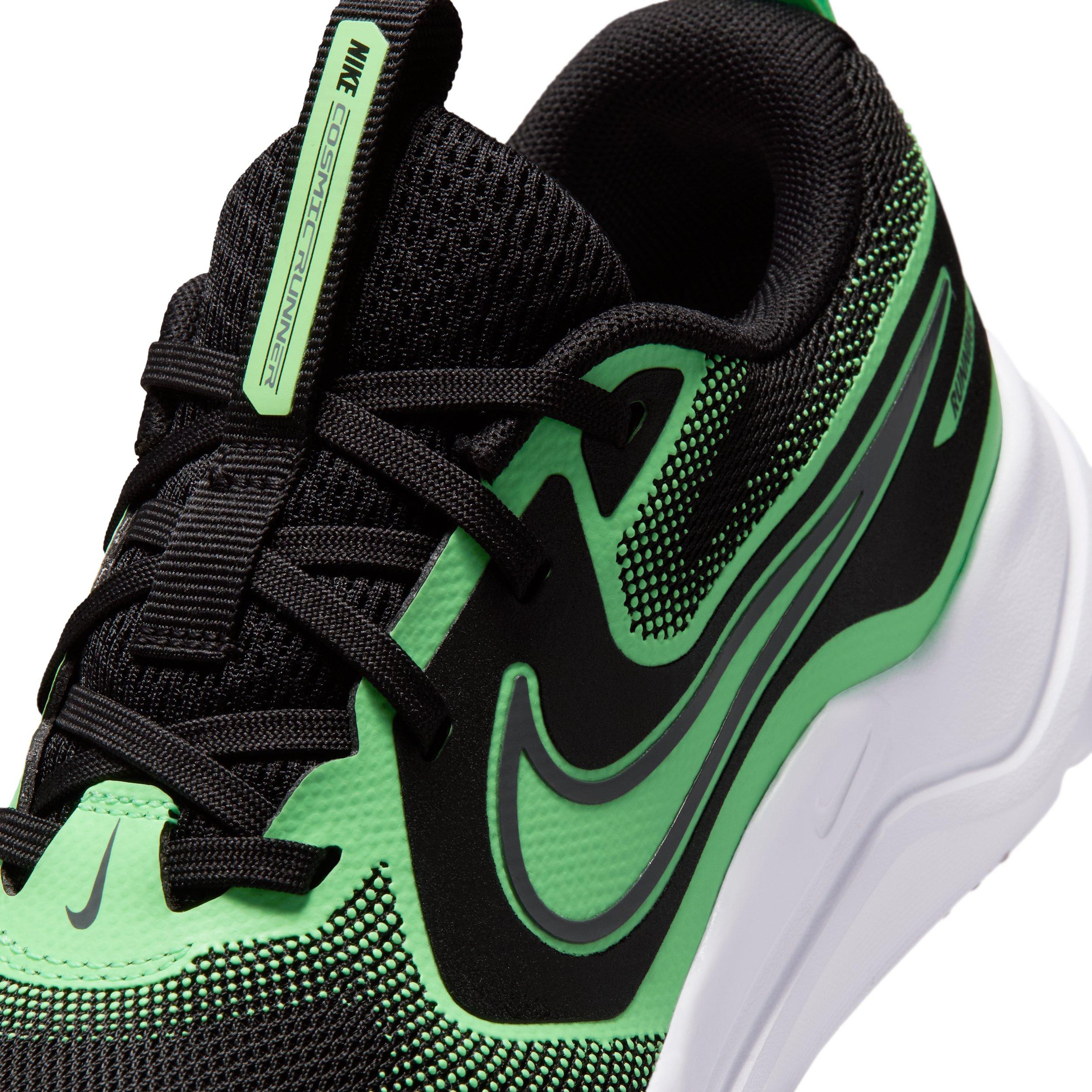 Nike Cosmic Runner "Black/Illusion Green/Cool Grey" Grade School Boys' Running Shoe - BLACK/GREEN/GREY
