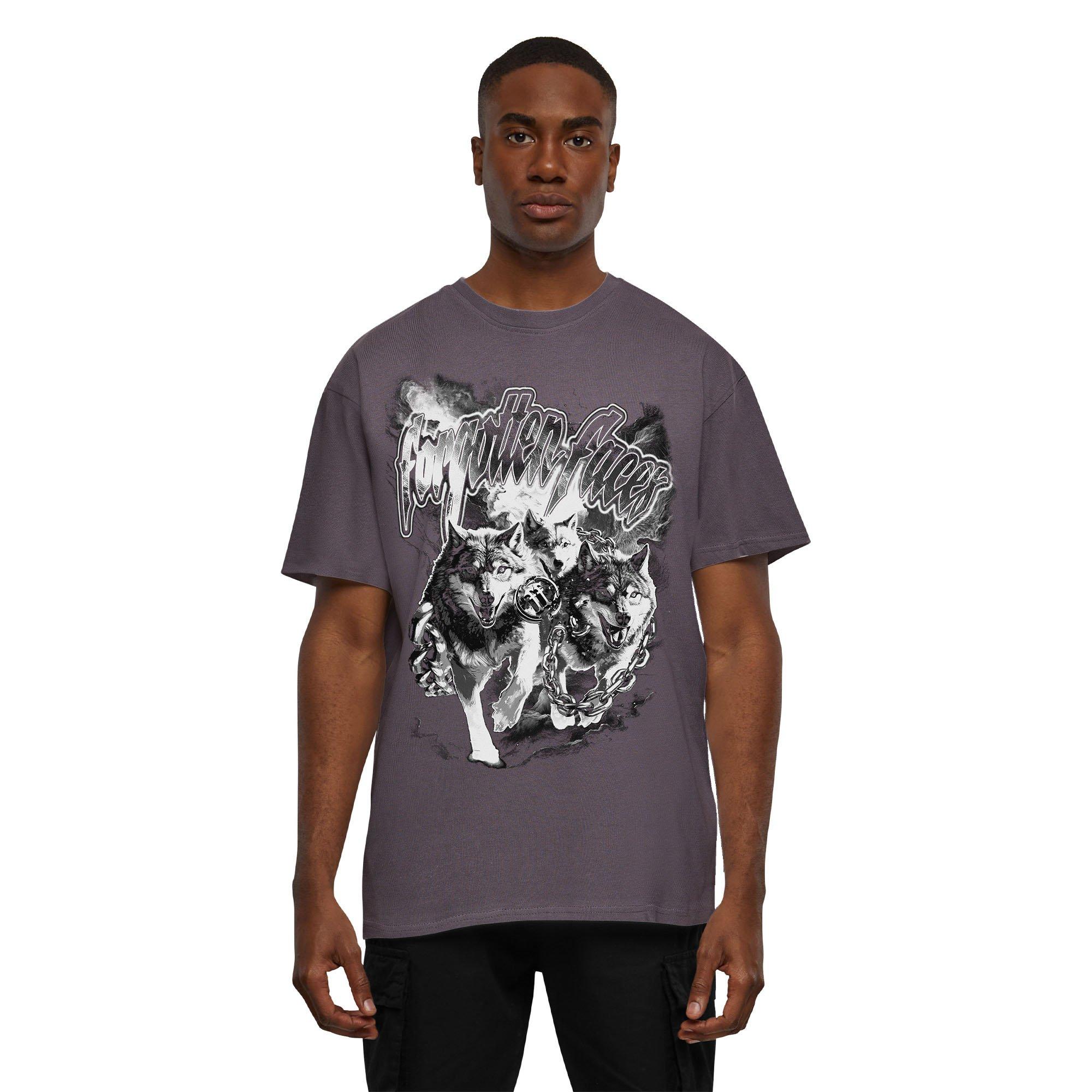 Forgotten Faces Men's Forgotten Wolfs Tee - GREY Thumbnail View 1