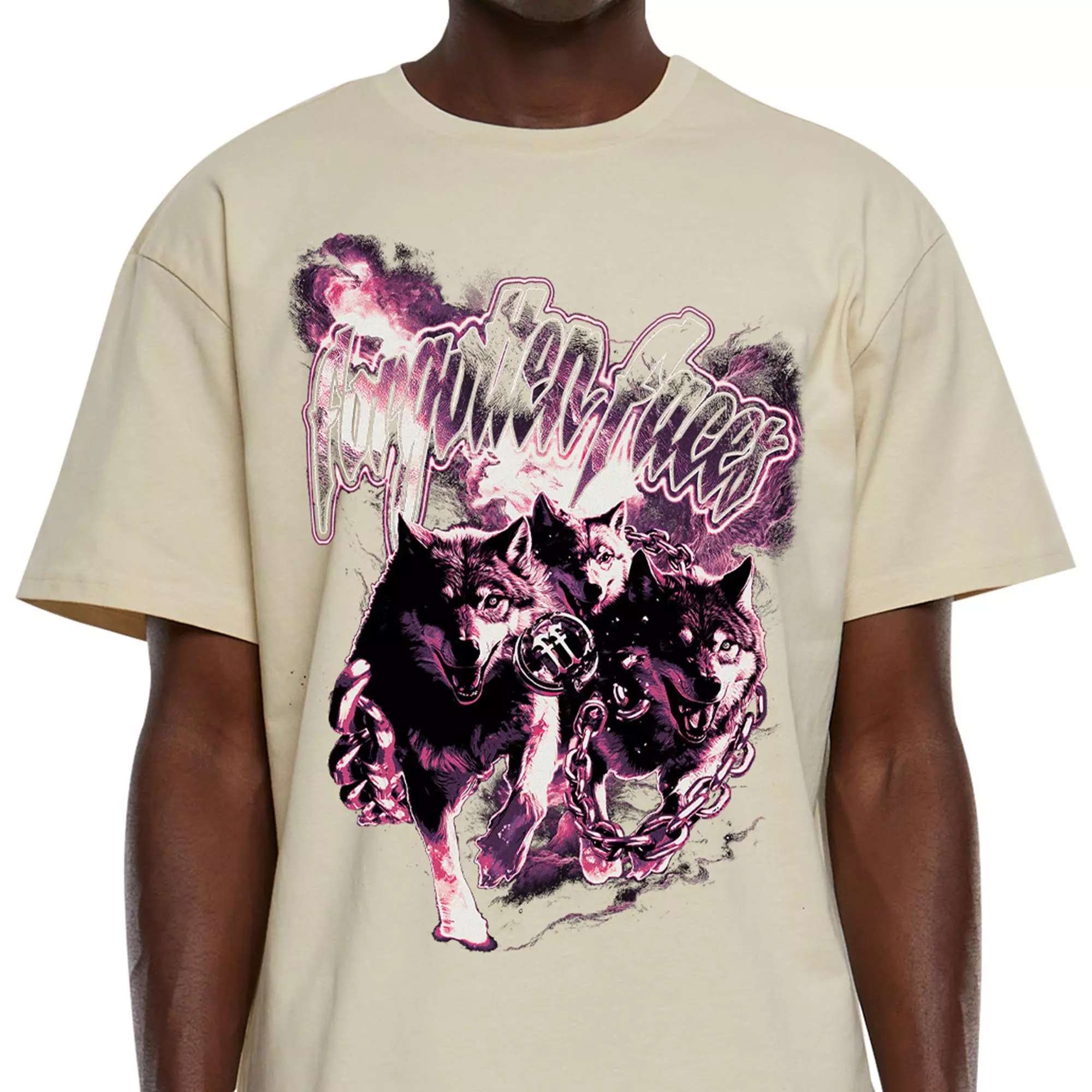 Forgotten Faces Men's Forgotten Wolfs Tee - SAND