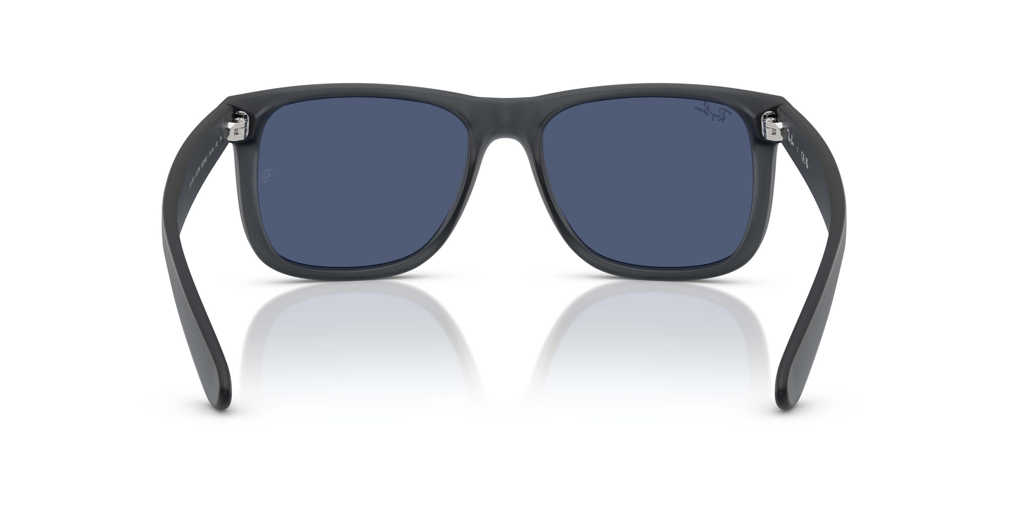 Ray-Ban Justin Dark Blue Sunglasses &ndash; Matte Opal Grey - COOL GREY/BLACK/SAIL Thumbnail View 4