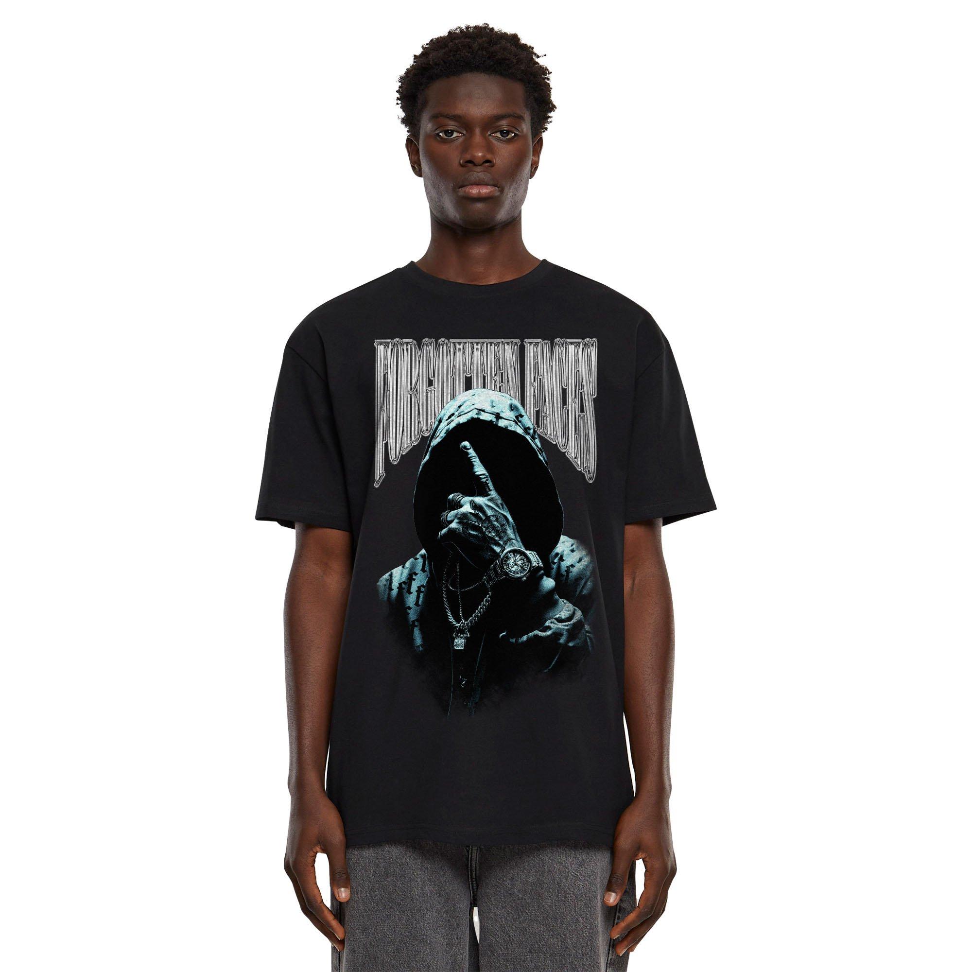 Forgotten Faces Men's Forgotten Hooded Tee - BLACK Thumbnail View 1