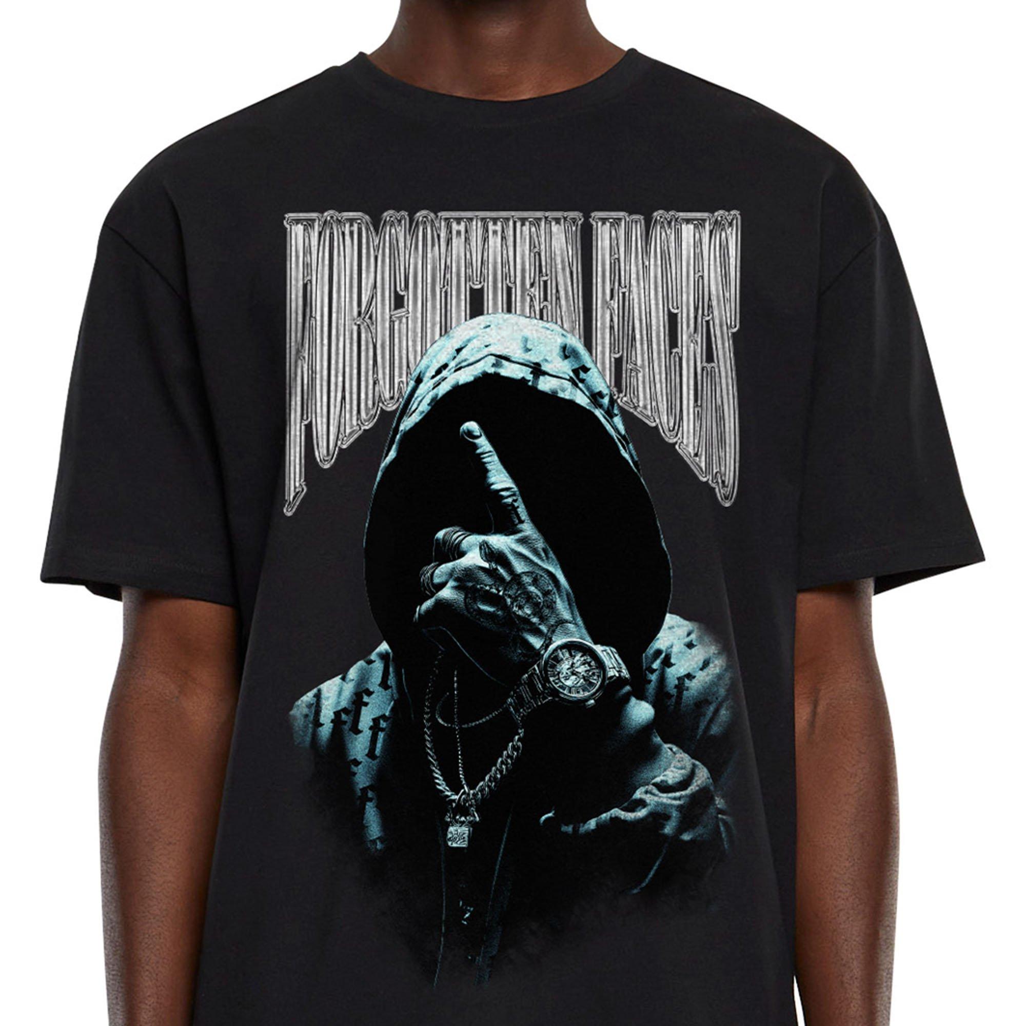 Forgotten Faces Men's Forgotten Hooded Tee - BLACK Thumbnail View 3
