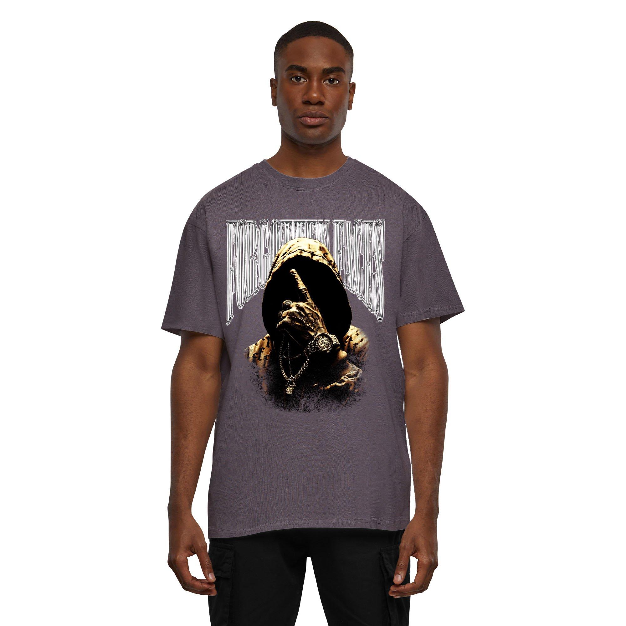 Forgotten Faces Men's Forgotten Hooded Tee - GREY Thumbnail View 1