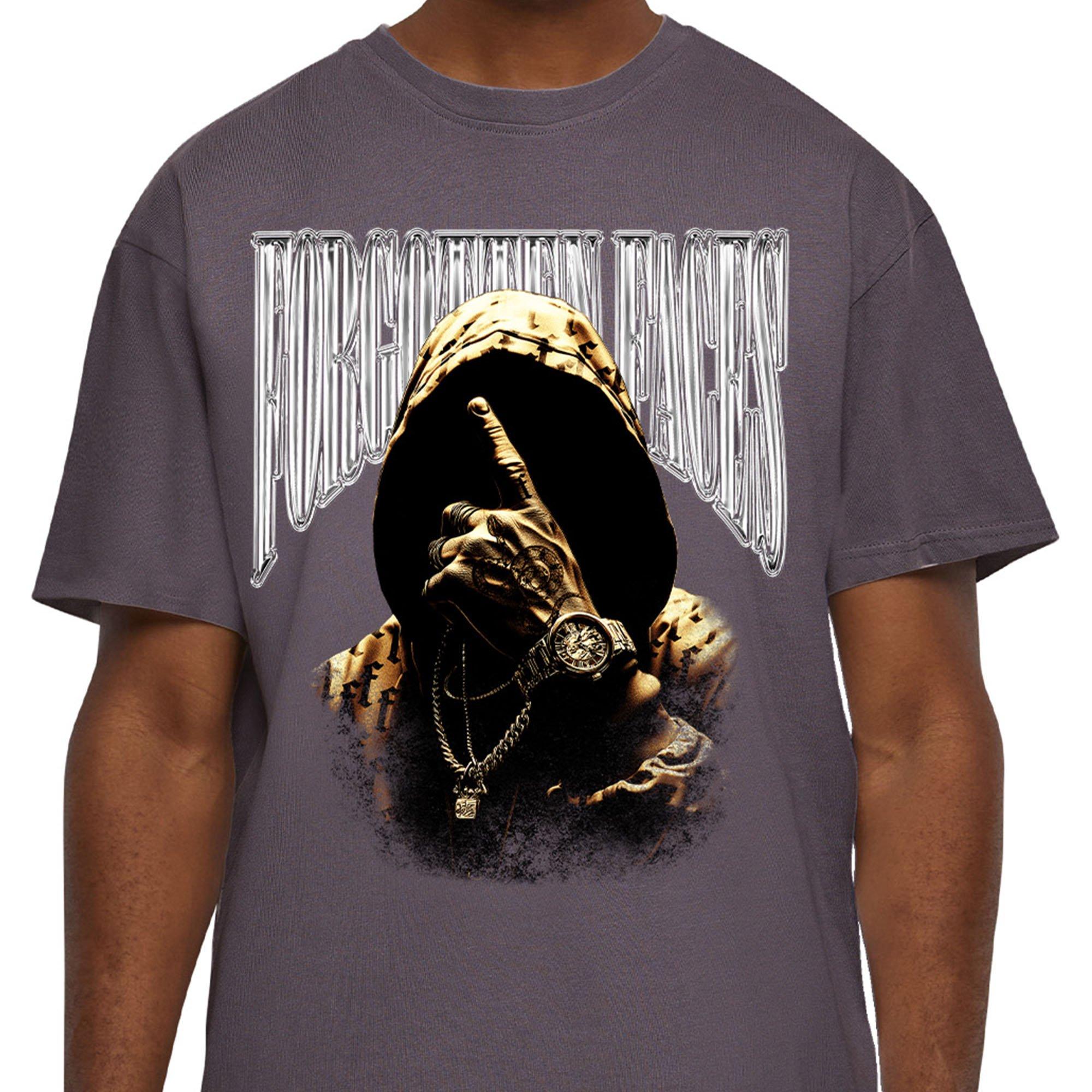 Forgotten Faces Men's Forgotten Hooded Tee - GREY Thumbnail View 3